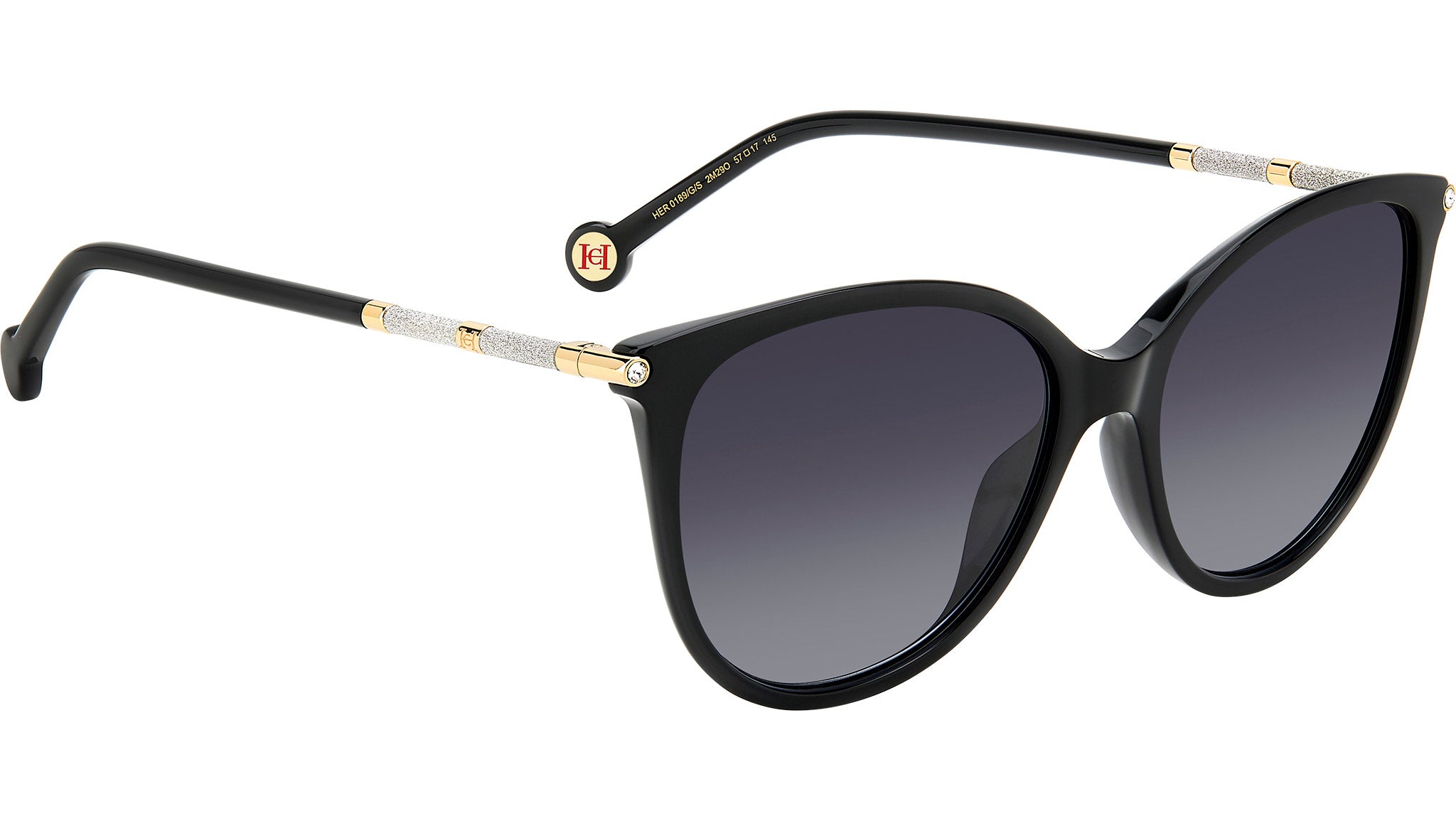 NEW Auth Carolina Herrera Sunglasses 56-20-145 Amazon.com: Carolina Herrera HER 0181/S Black White/Grey  main image 3