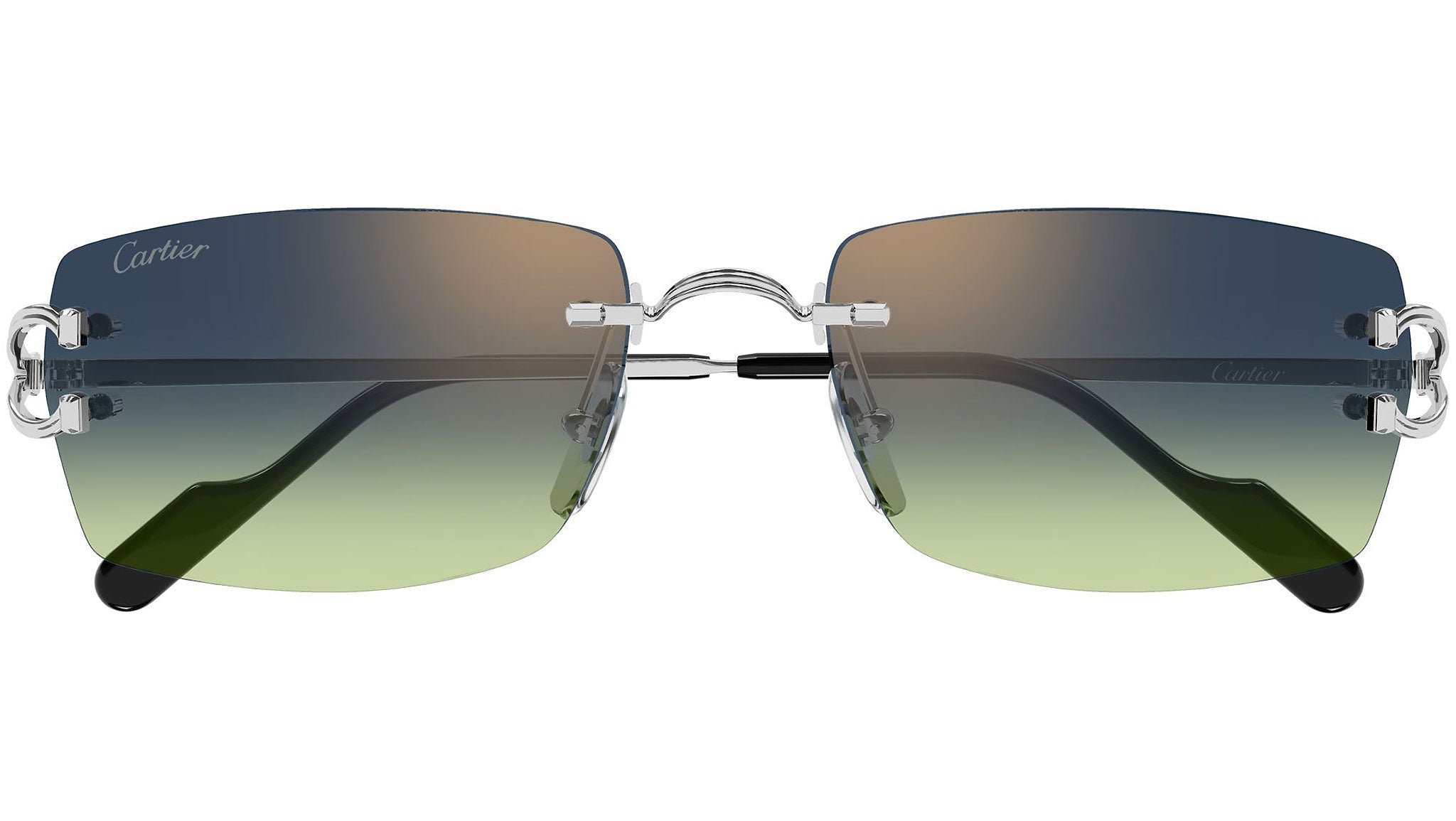 Cartier CT0550S 002 Sunglasses Shiny Gold Blue - eye-oo.com