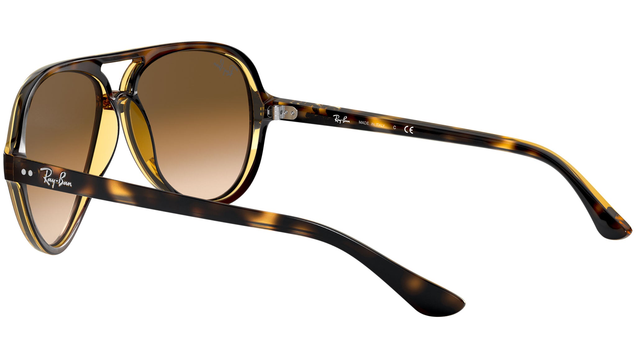 Light Havana Cats 5000 Classic Sunglasses Rayban Ray Ban Cats 5000 Classic | Tortoise | Light Brown Gradient  main image 3