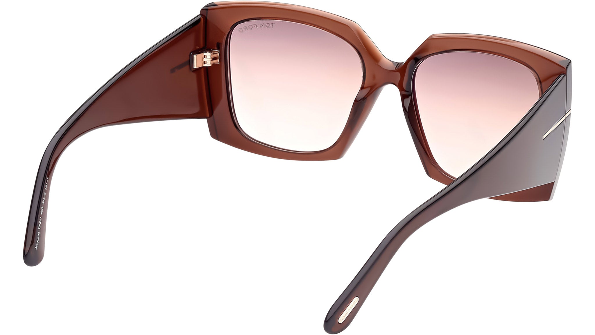 Tom Ford Jacquetta Sunglasses FT0921 48G Shiny Brown - eye 