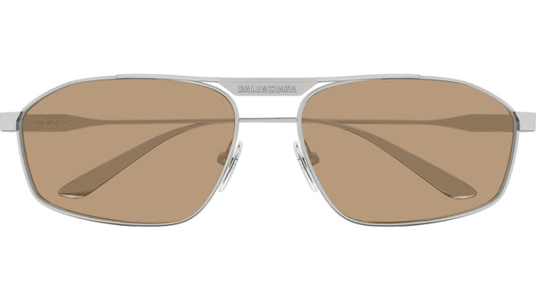 Balenciaga BB0416S Pilot Sunglasses 006 Ruthenium Pale Brown - eye