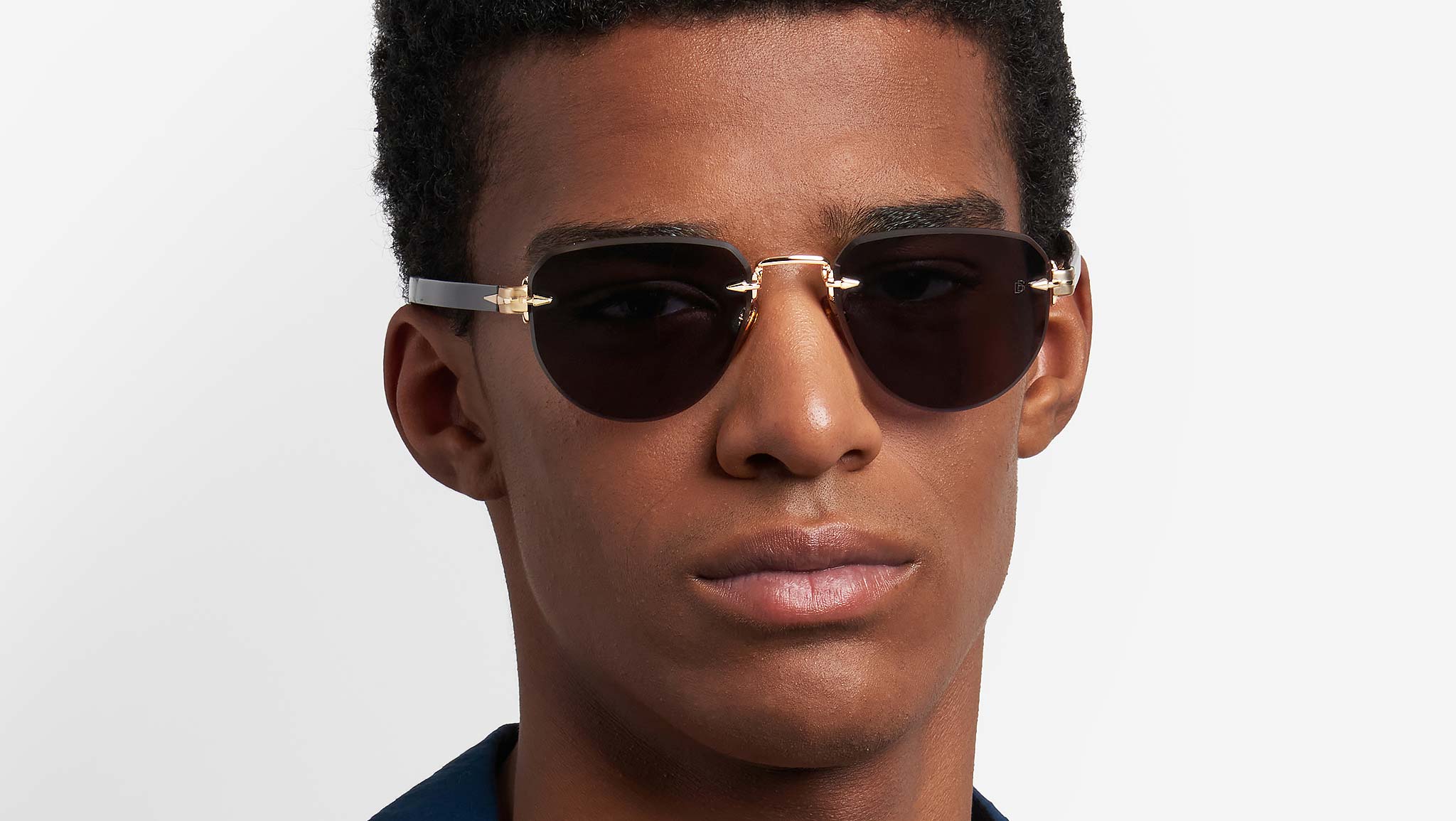 David Beckham DB 7144/S RHL IR Sunglasses Gold Black - eye-oo.com