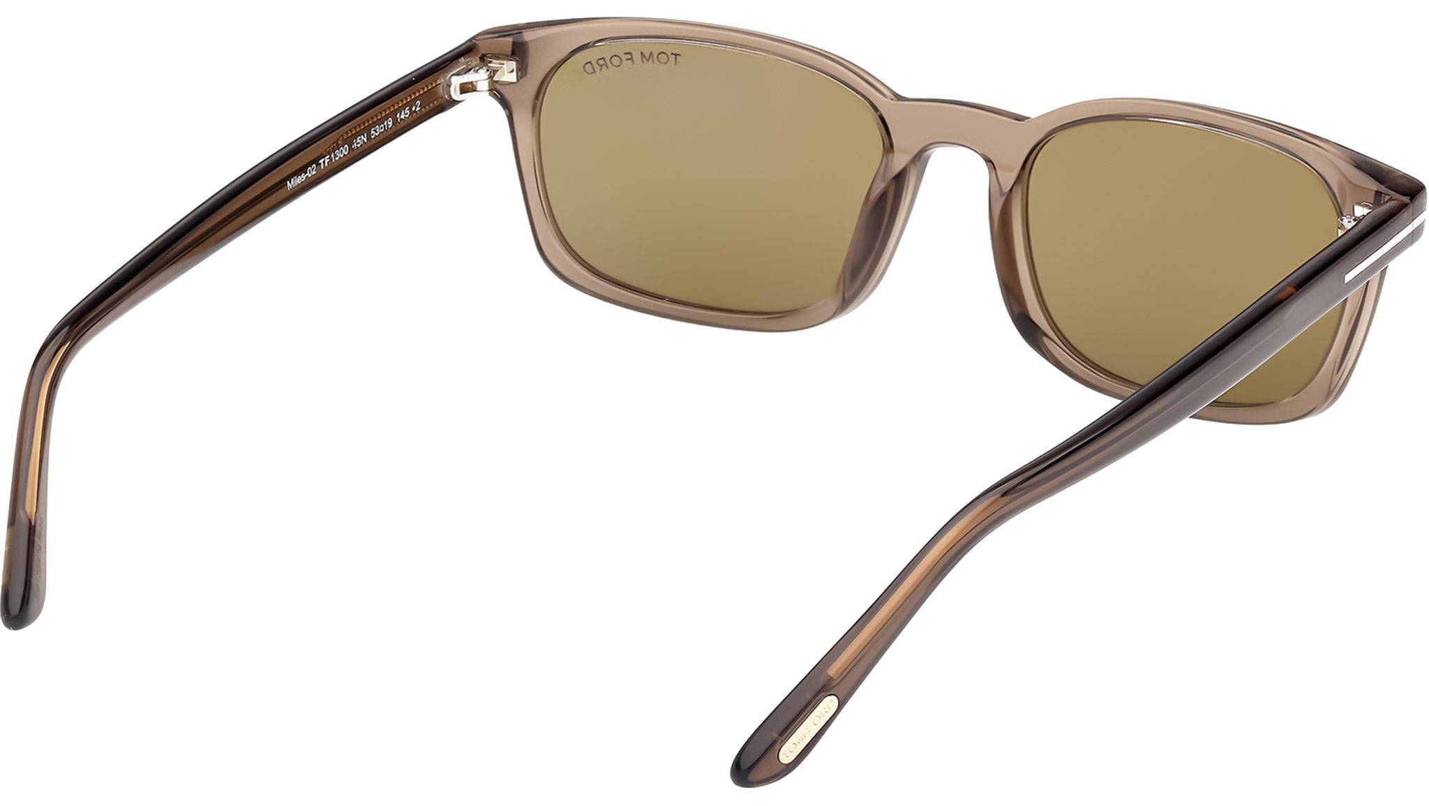 Tom Ford Miles-02 Sunglasses FT1300 45N Shiny Light Brown - eye-oo.com