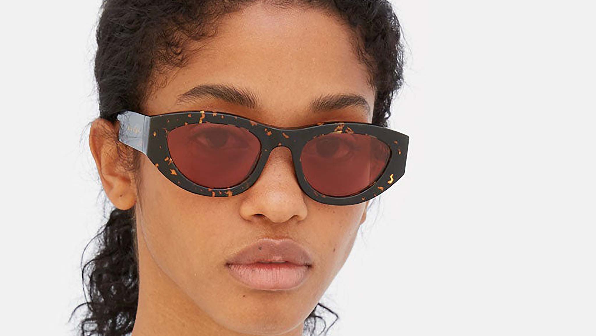 Marni Eyewear Rainbow Mountains Havana Rossa Sunglasses VGO - eye