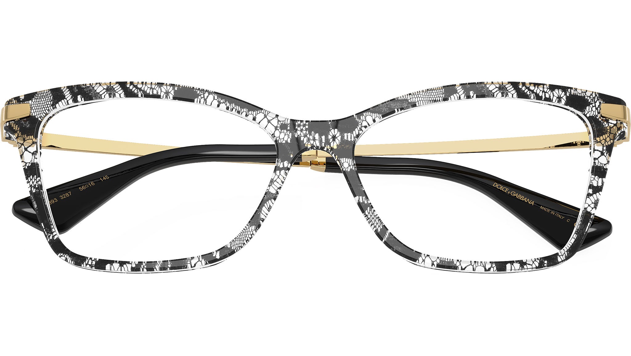 Dolce & Gabbana DG3393 Optical Frame 3287 Black Lace - eye-oo.com