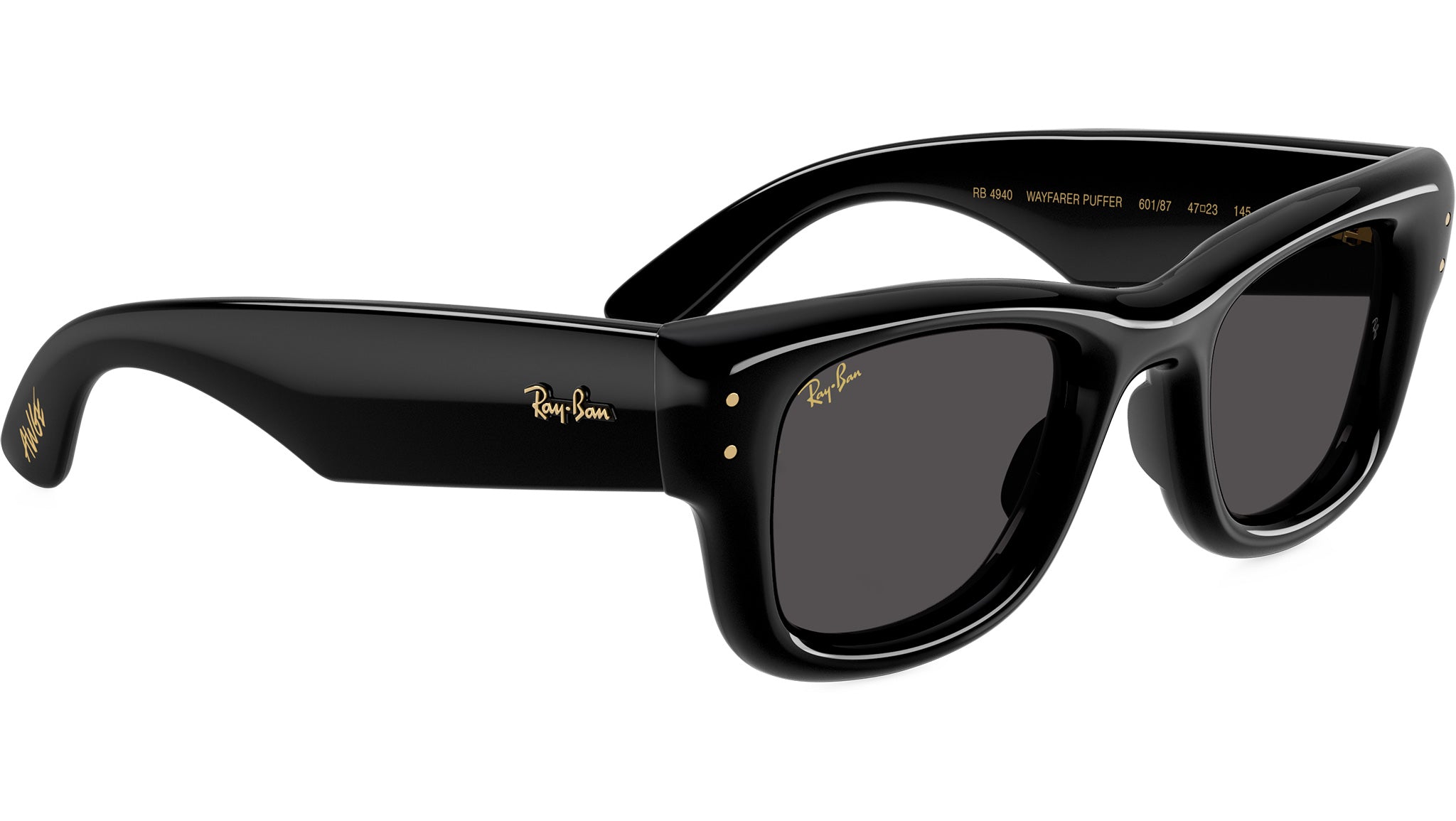 小物 Ray-Ban RB4940 Wayfarer Puffer 601/87 Wayfarer Puffer RB4940 Ray-Ban Sunglasses 601/87 Black - eye-oo.com
