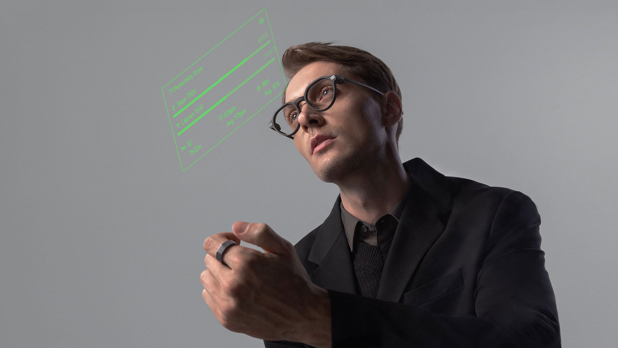 【極美品】Even Realities スマートリング Even R1 US14 Even R1 Smart Ring: Control Glasses + Track Health