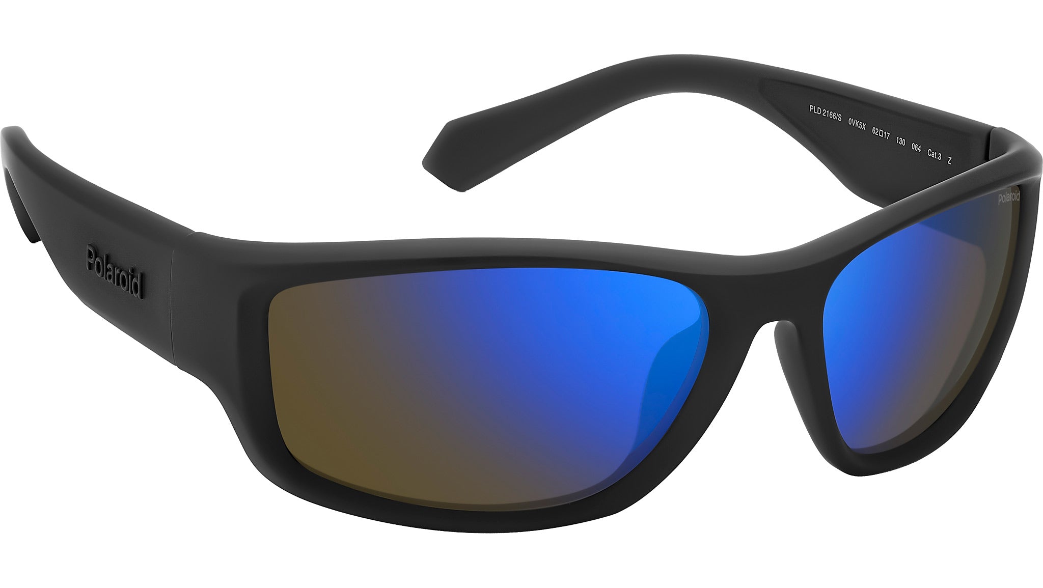 Polaroid PLD 2166/S 0VK 5X Sunglasses Matte Black Blue - eye-oo.com