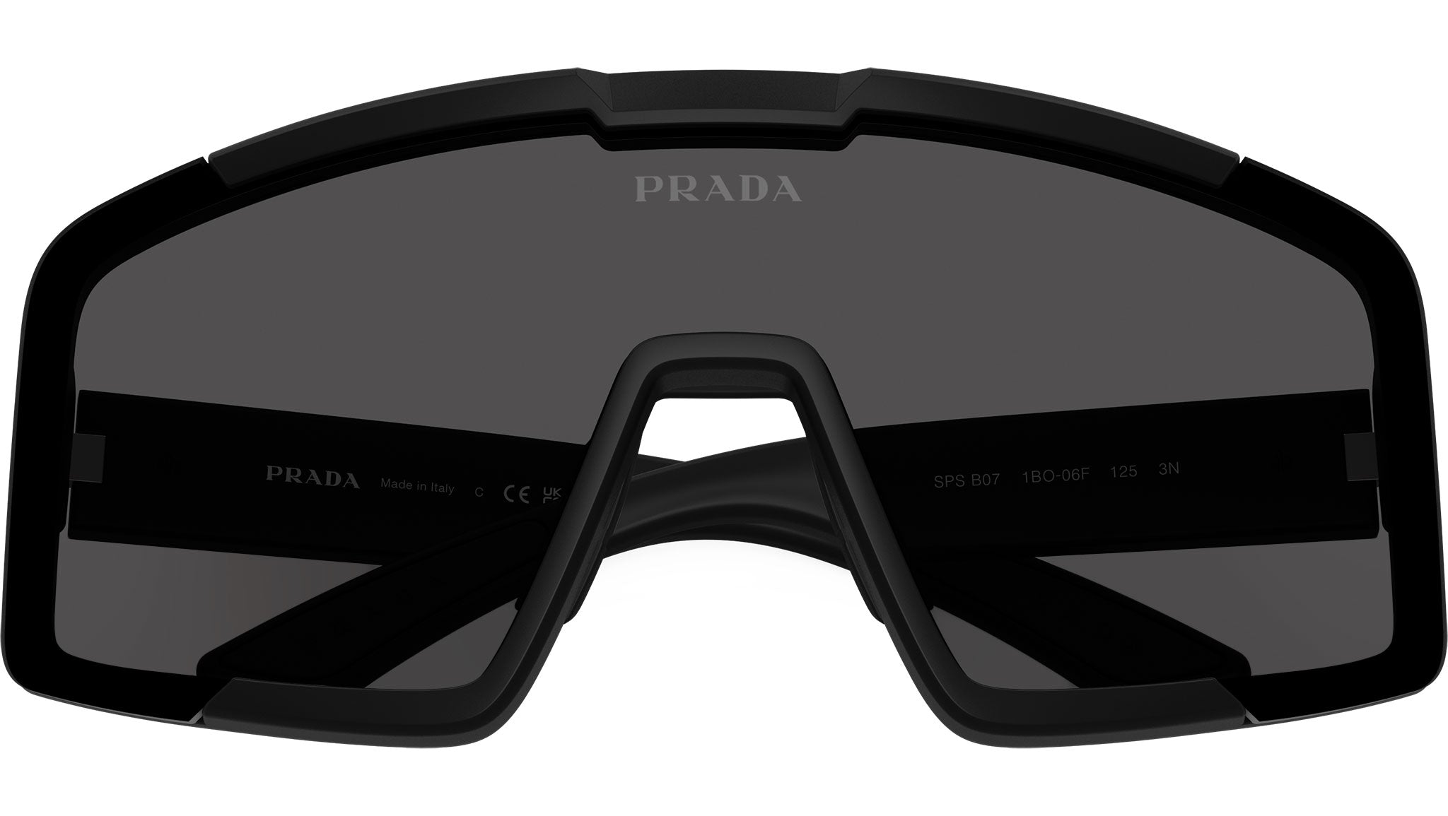 PSB07S Prada Linea Rossa Sunglasses 1BO06F Matte Black - eye-oo.com
