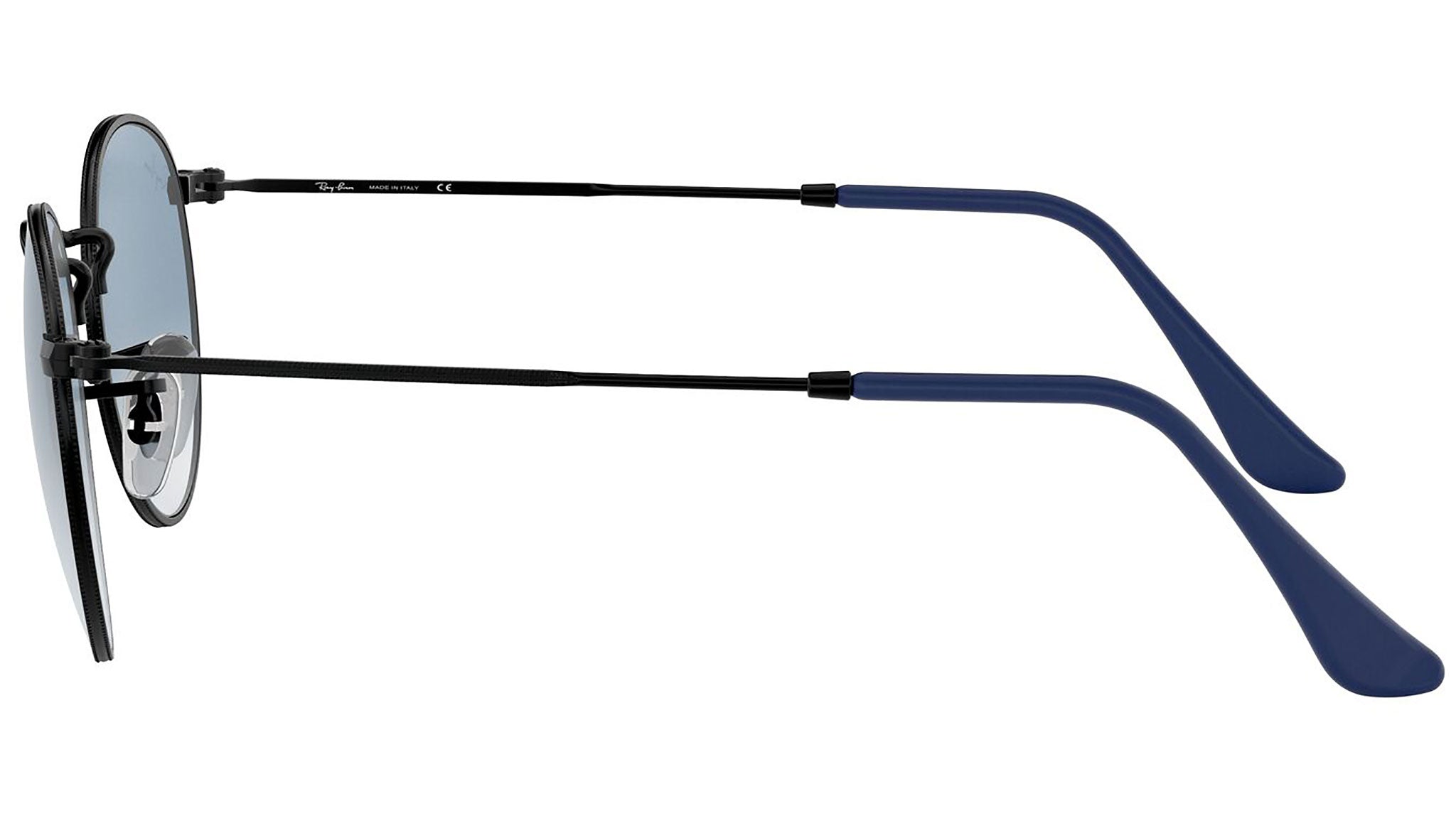Ray-Ban Round Metal RB3447 006/3F Black Sunglasses - eye-oo.com