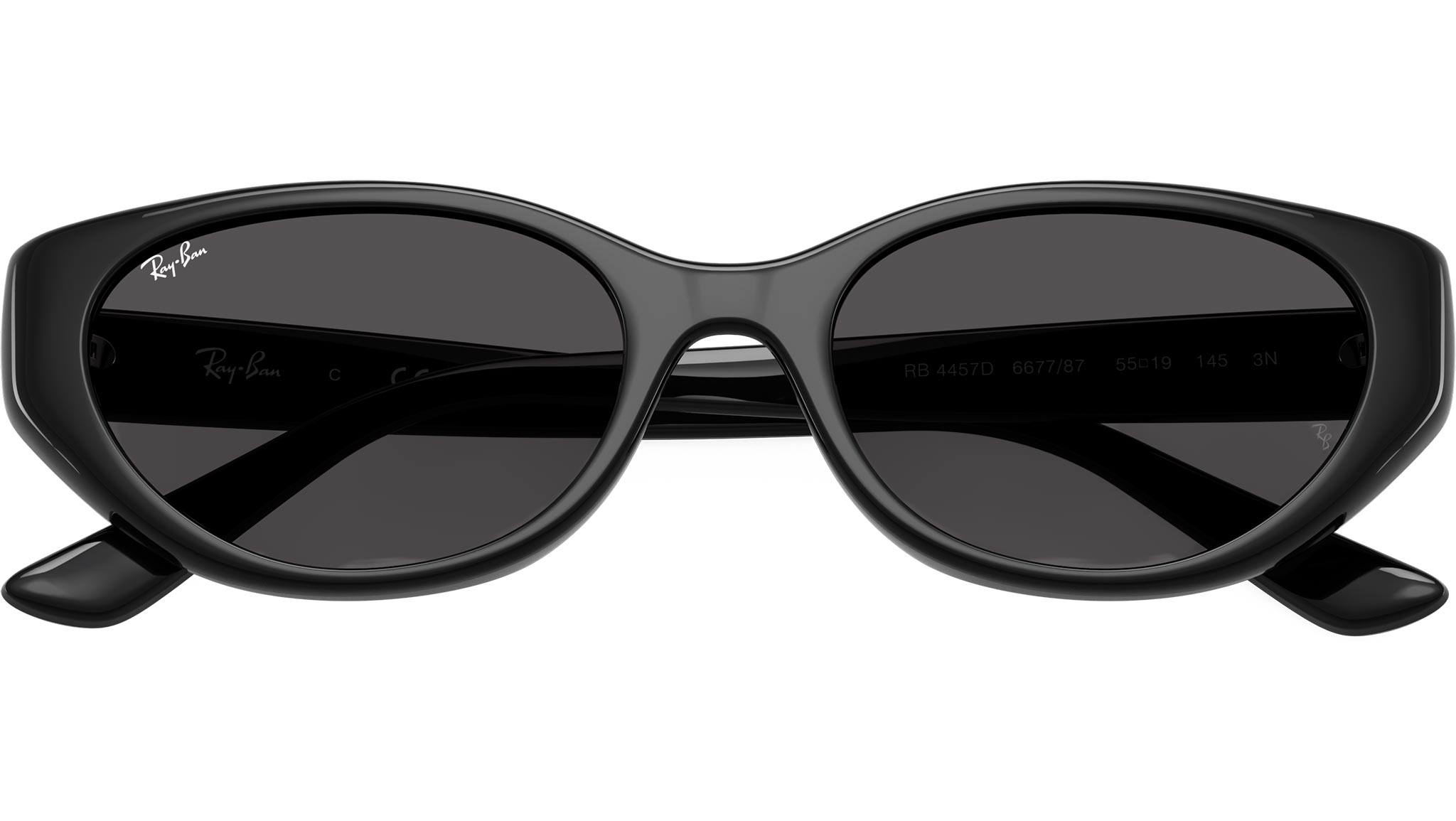RB4457D Ray-Ban Sunglasses 667787 Black - eye-oo.com
