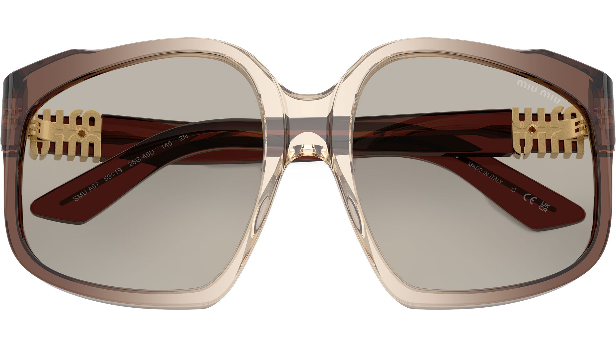 Miu Miu MUA07S Sunglasses 25G40U Brown Gradient - eye-oo.com