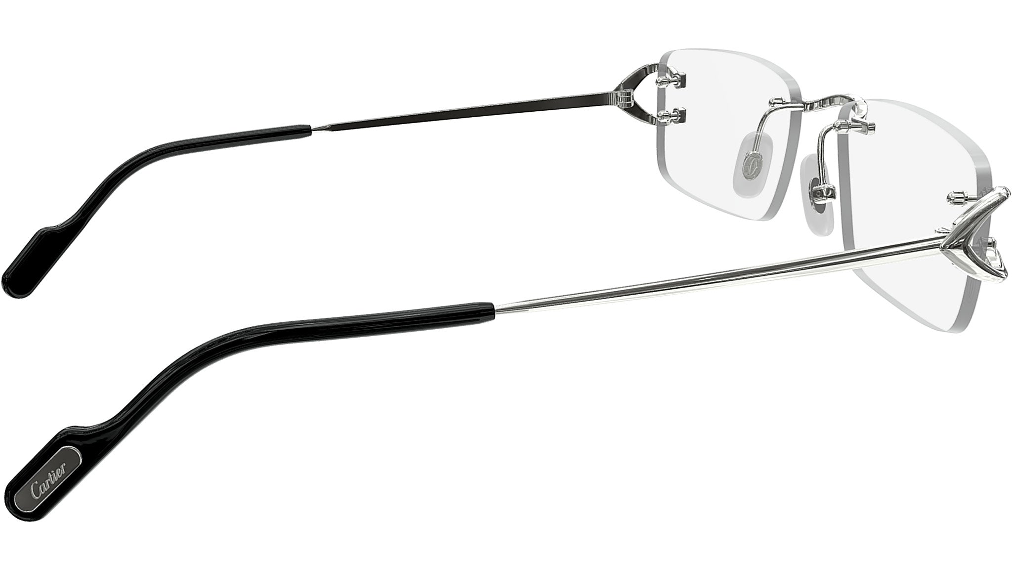 Cartier CT0344O Shiny Silver Optical Frame - eye-oo.com
