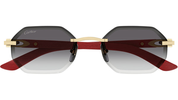 Cartier サングラス Cartier CT0439S 003 Sunglasses Shiny Gold - eye-oo.com