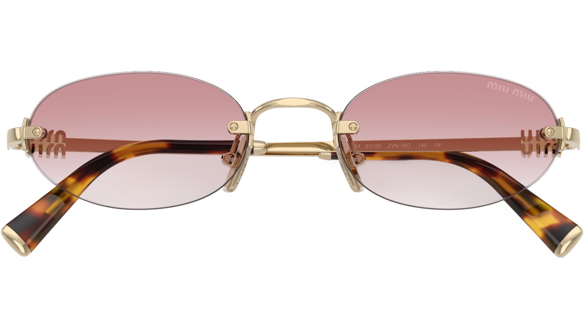 MU A54S Miu Miu Sunglasses ZVN70O Pale Gold - eye-oo.com
