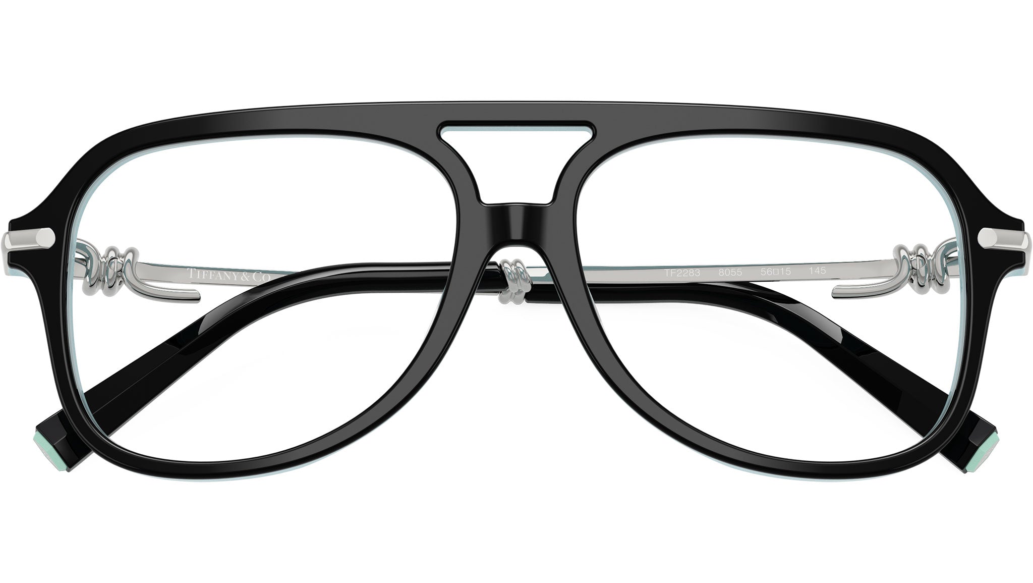 TF2283 Tiffany Glasses 8055 Black On Tiffany Blue - eye-oo.com