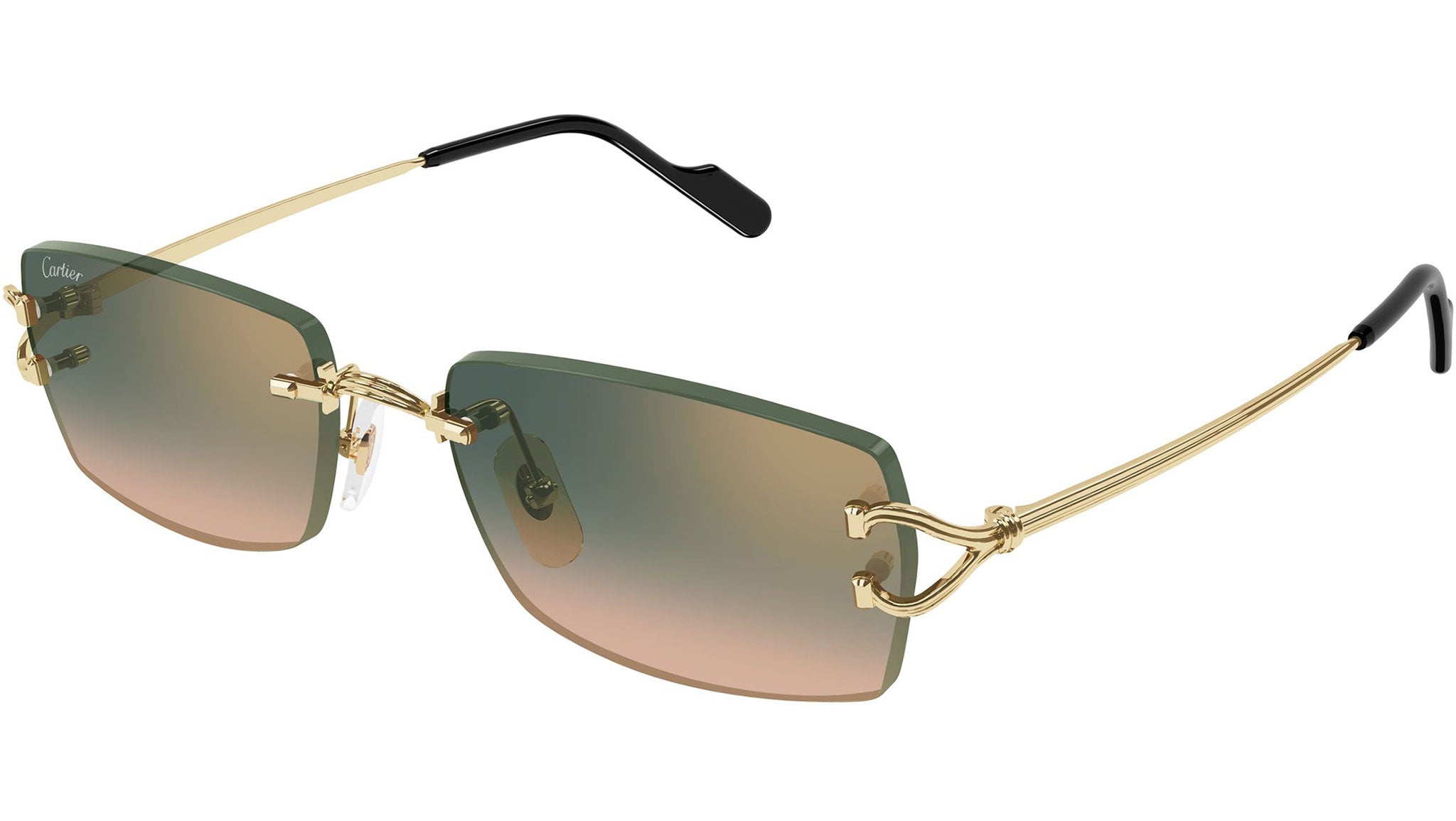 Cartier CT0626S Sunglasses Gold Gold Grey - eye-oo.com