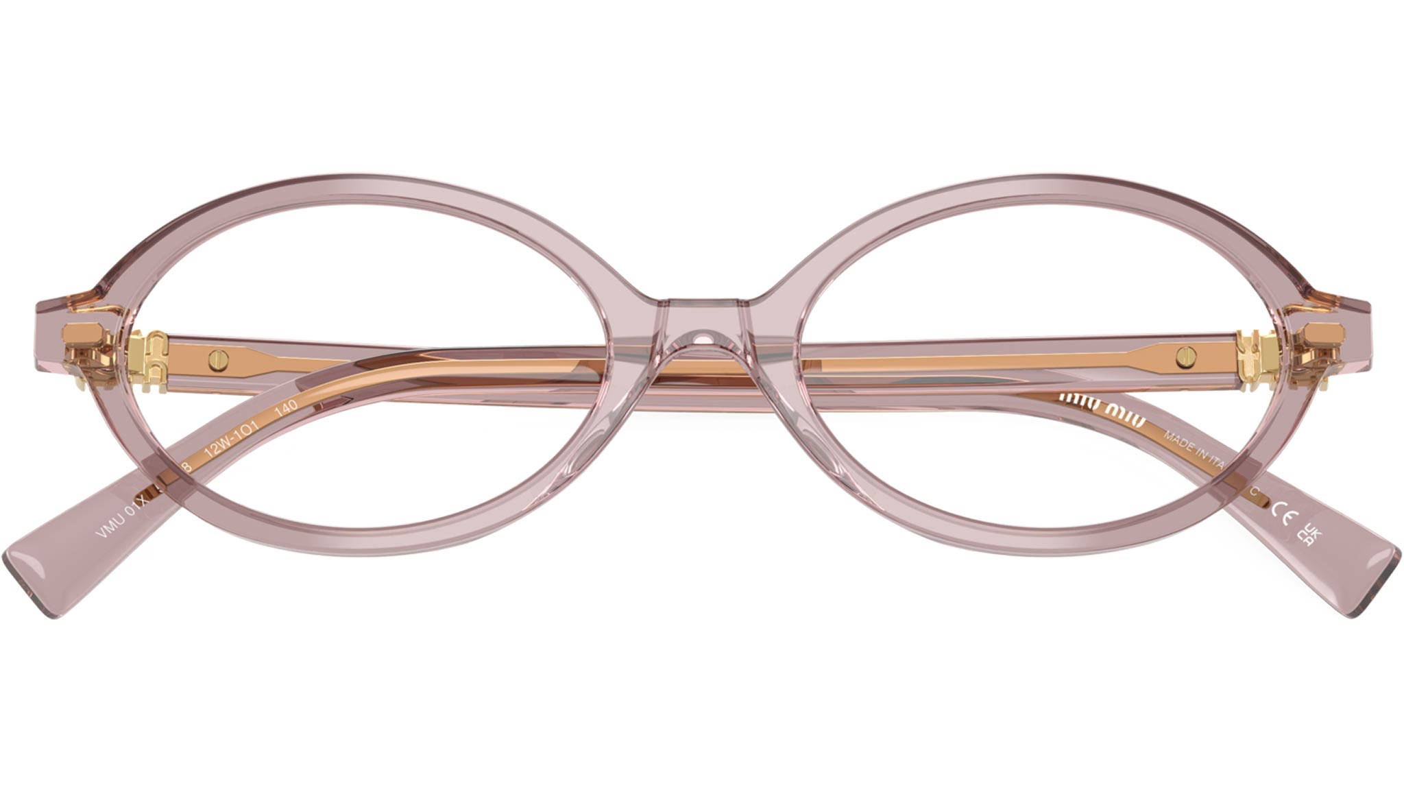 MU 01XV Miu Miu Glasses 12W1O1 Transparent Mauve - eye-oo.com
