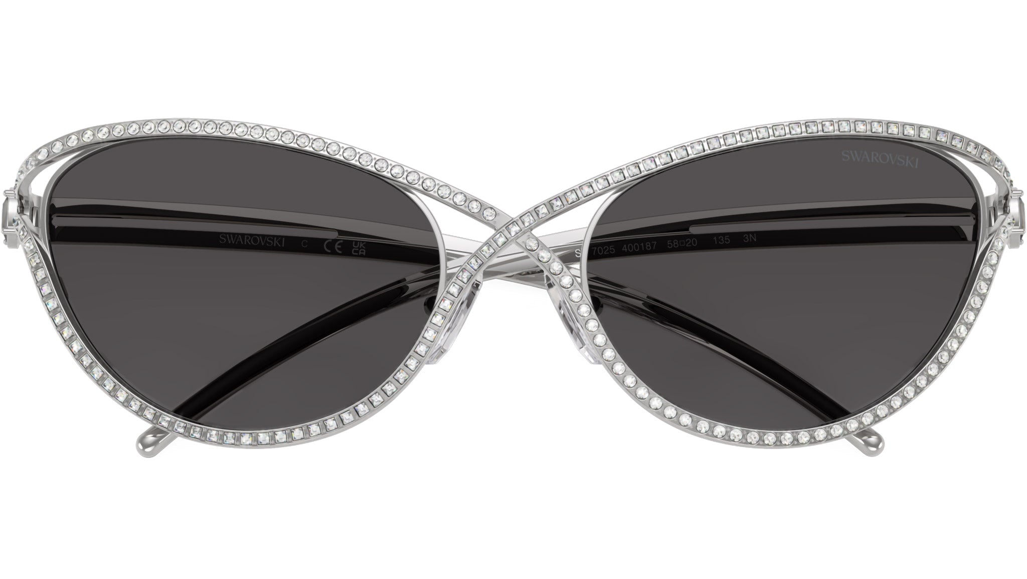Swarovski SK7025 Sunglasses 400187 Silver - eye-oo.com