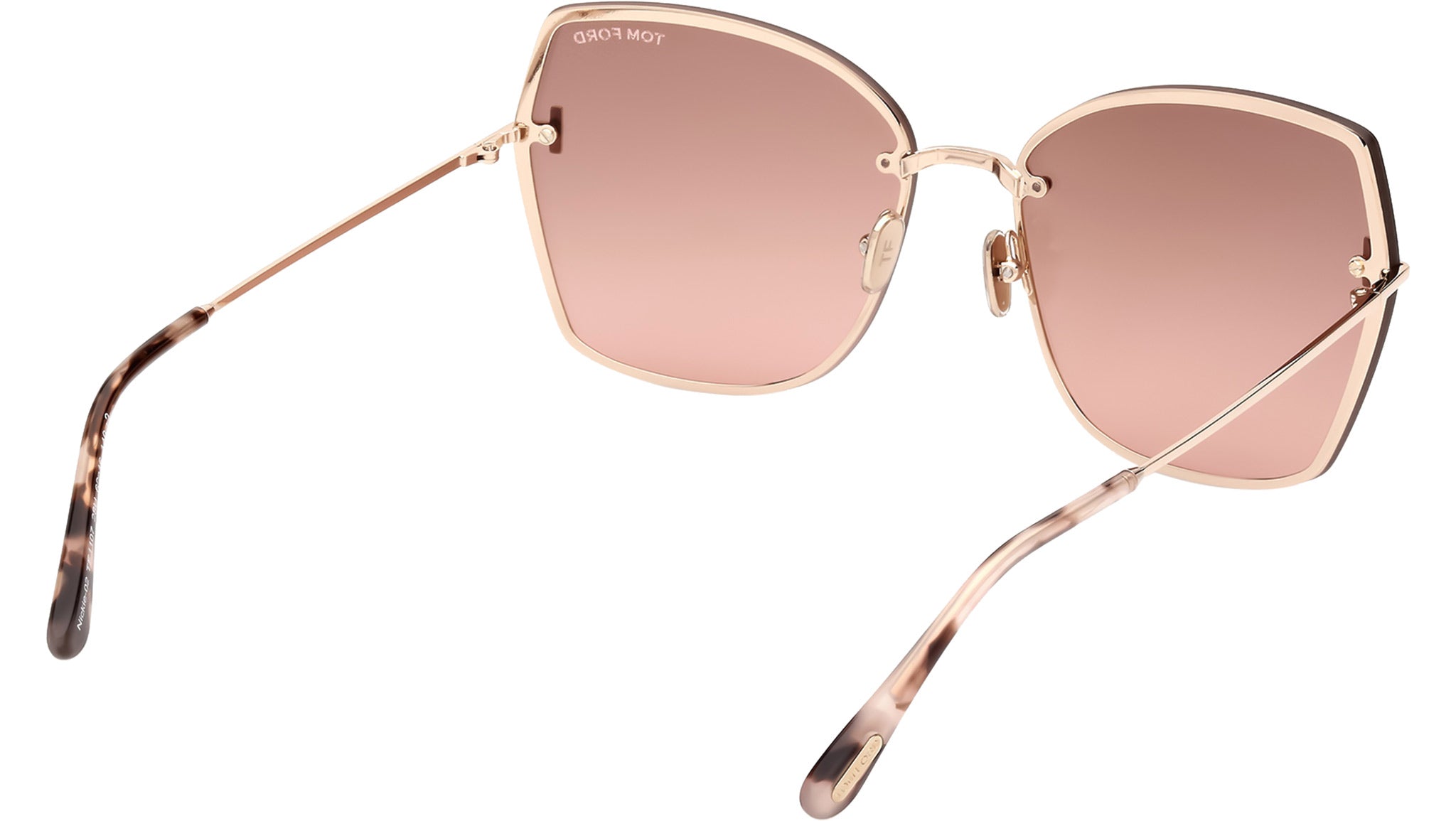 Tom Ford Nickie-02 Sunglasses FT1107 28U Shiny Rose Gold