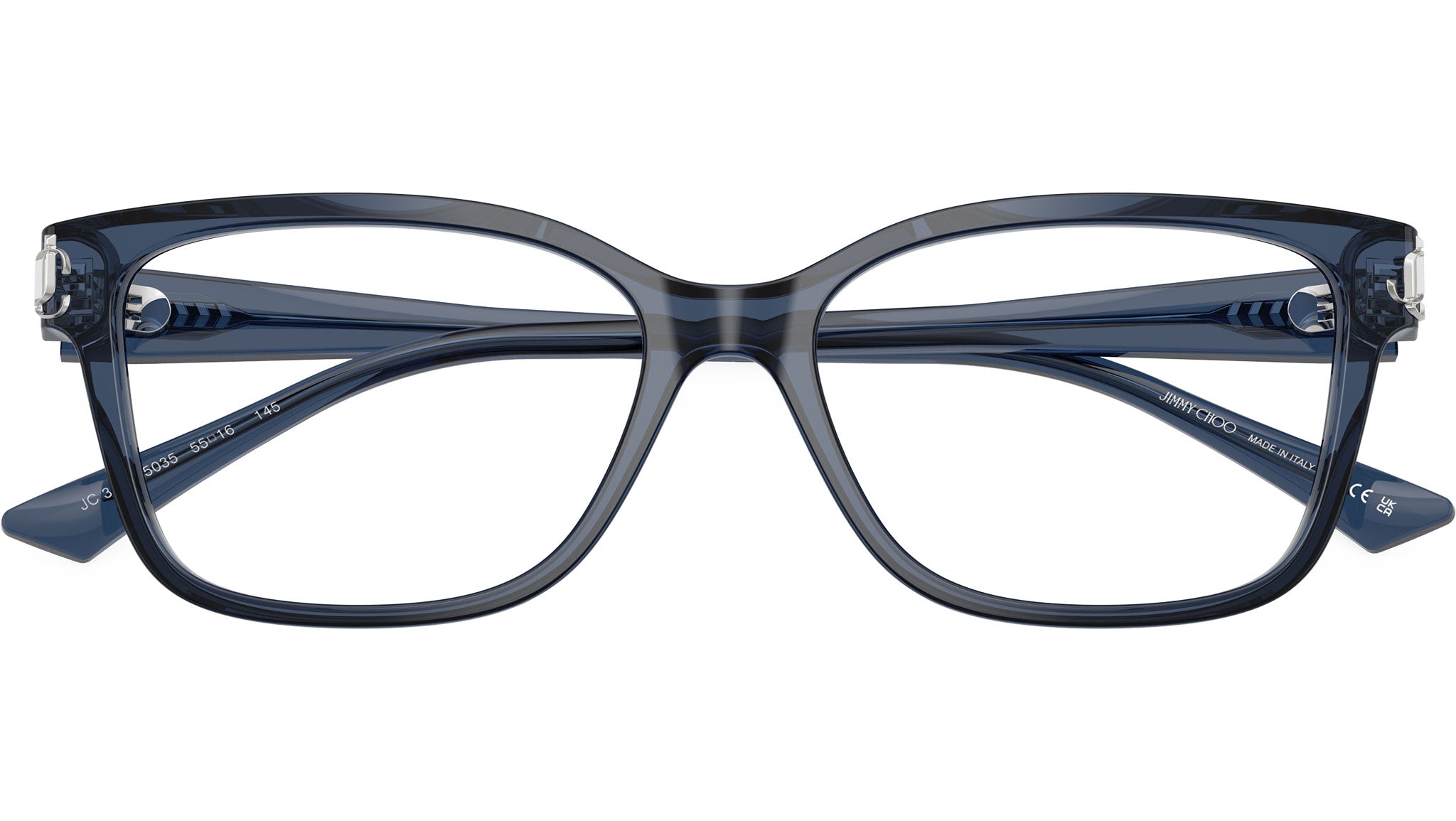 JC3012 Jimmy Choo Glasses 5035 Transparent Navy - eye-oo.com