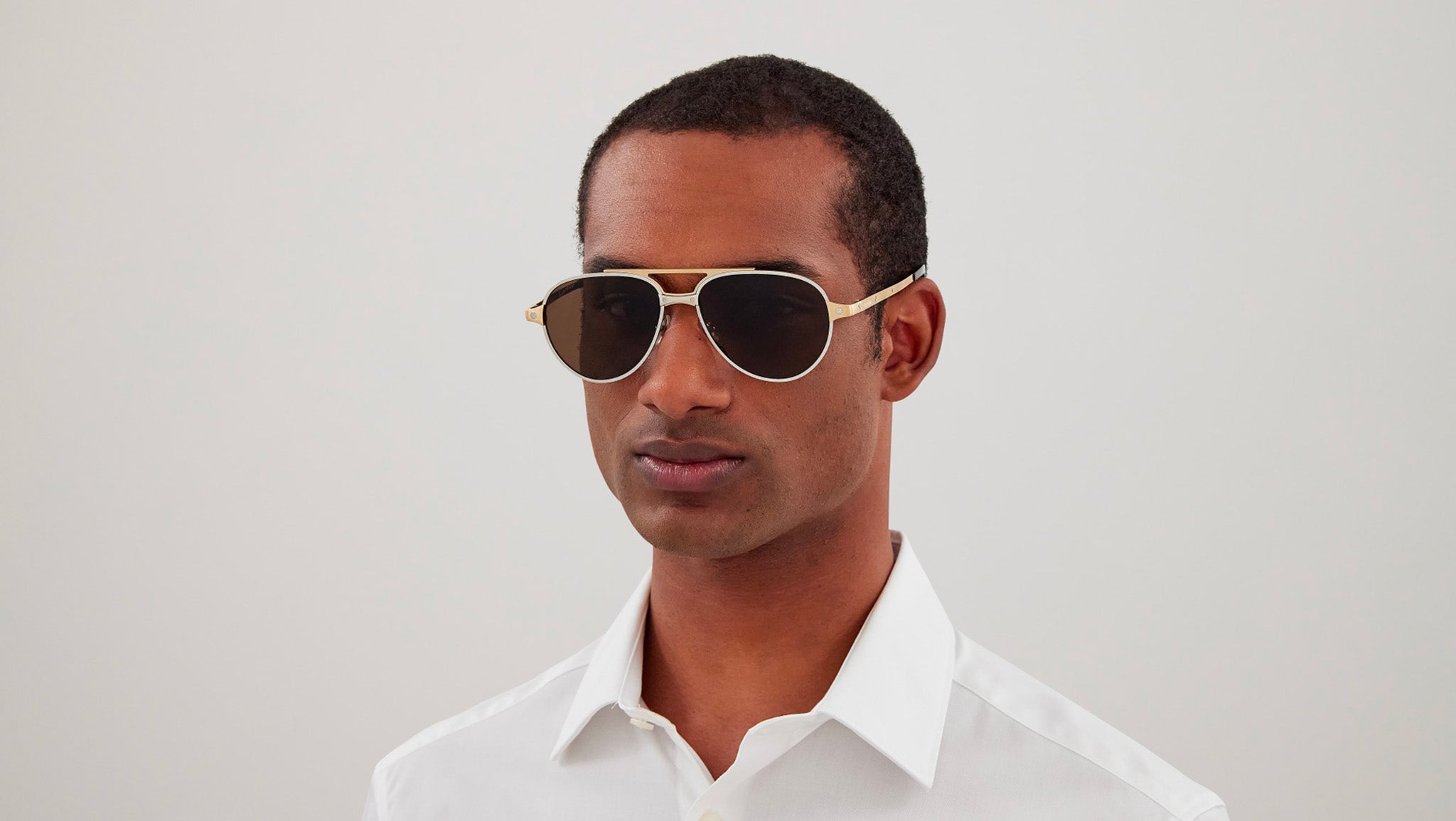 Cartier CT0476S 008 Sunglasses Gold Platinum - eye-oo.com