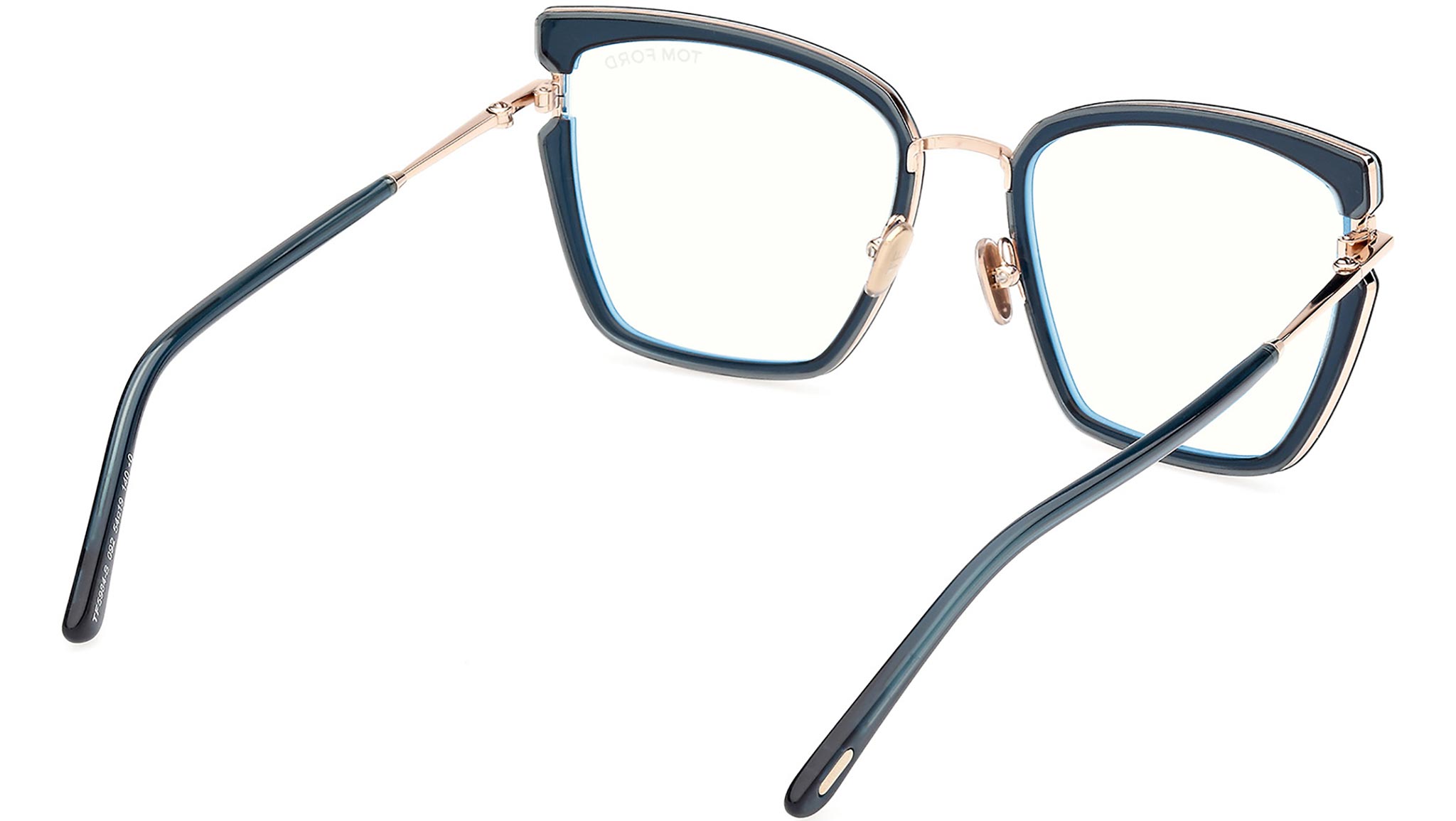 Tom Ford FT5984-B Optical Frame 092 Shiny Light Blue / Gold - eye