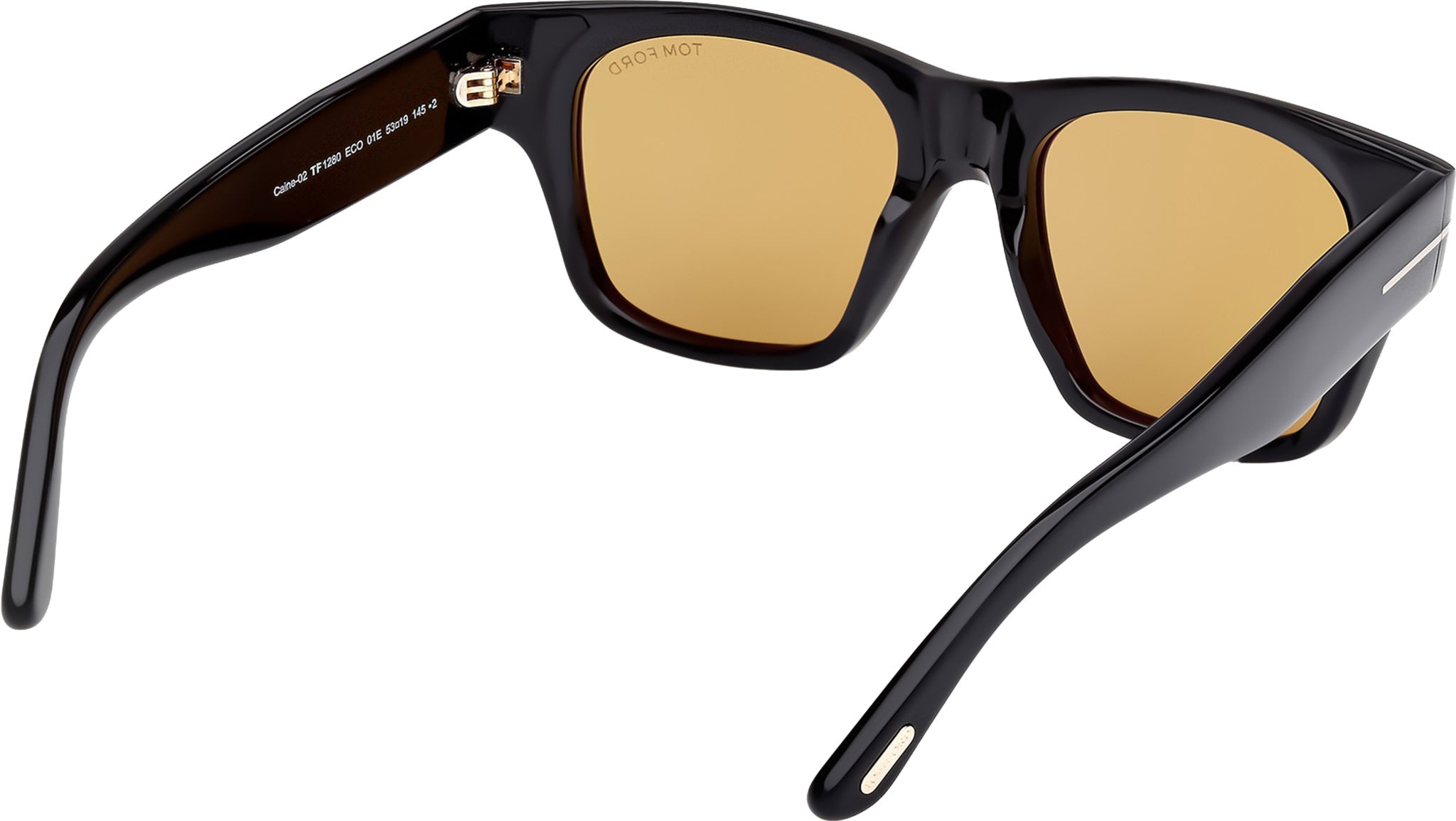 Tom Ford Caine-02 FT1280 Sunglasses 01E Shiny Black - eye-oo.com