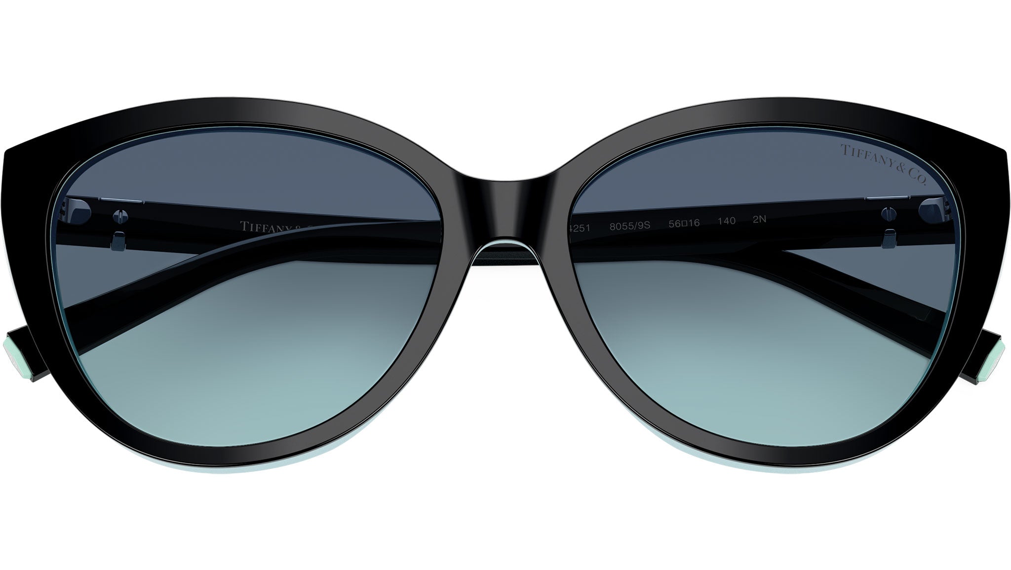 TF4251 Tiffany Sunglasses 80559S Black On Tiffany Blue - eye  display picture 2