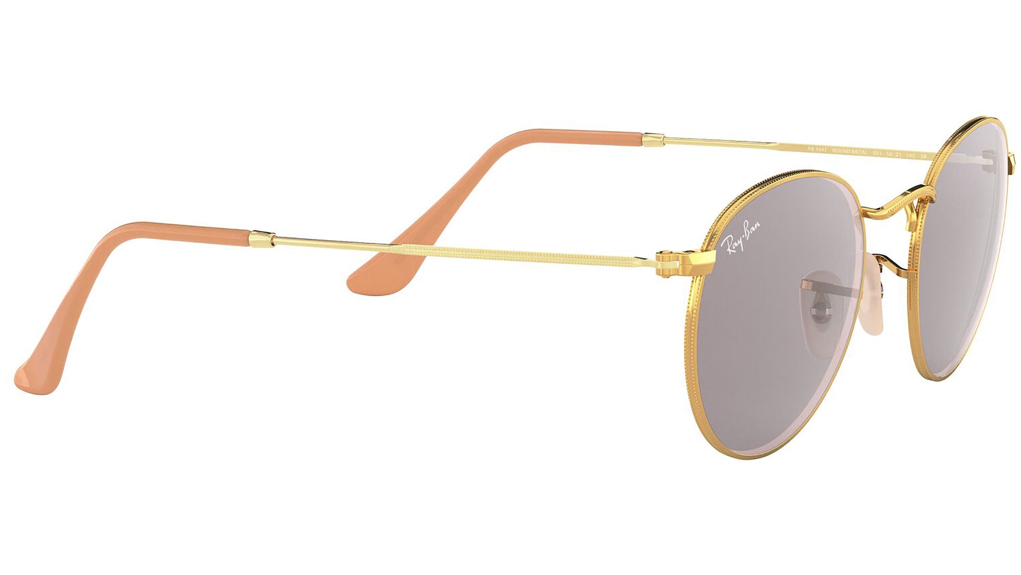 Ray-Ban Round Metal RB3447 9064V8 Gold Sunglasses - eye-oo.com