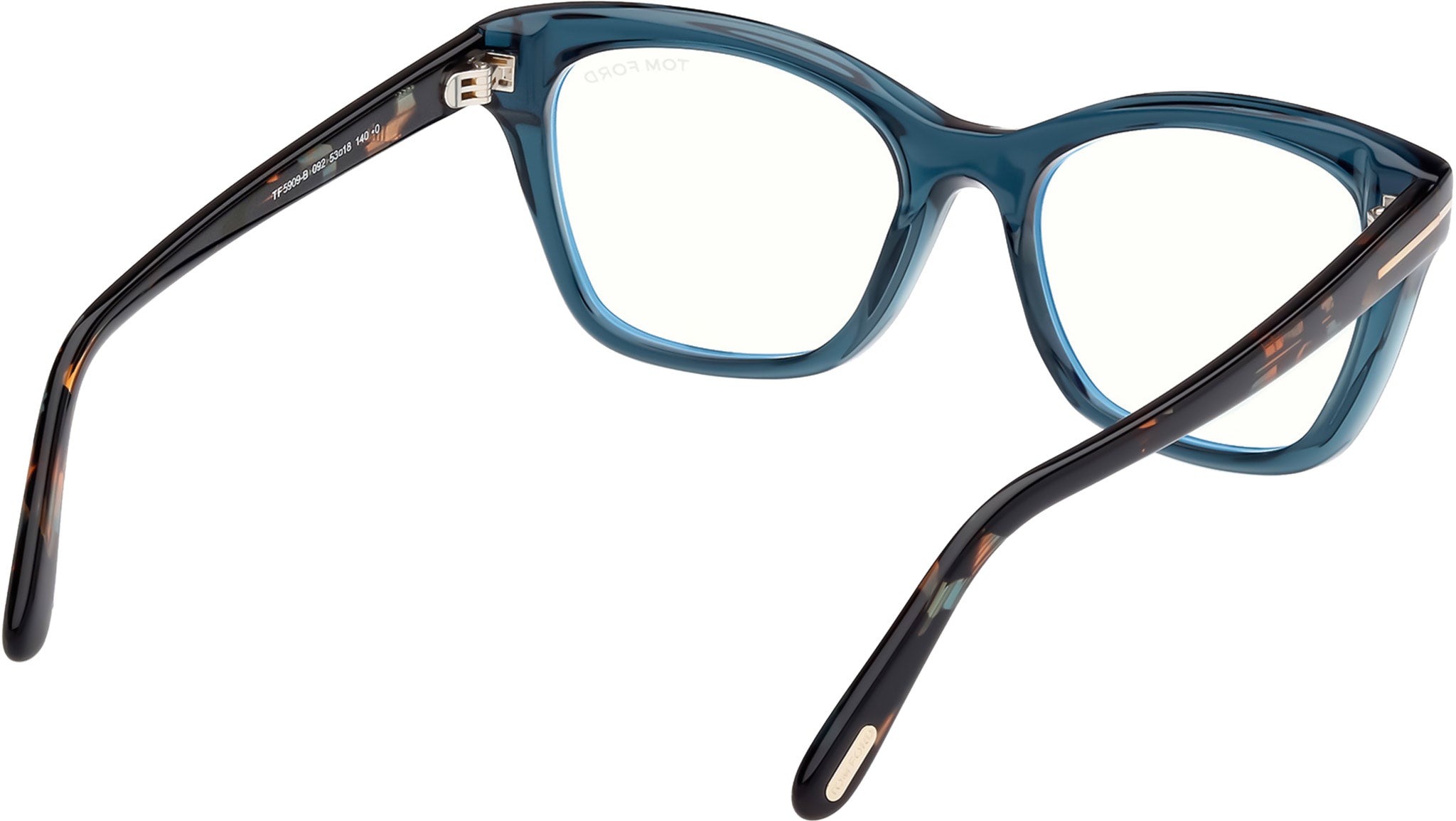 Tom Ford FT5909-B Optical Frame 092 Shiny Turquoise - eye-oo.com