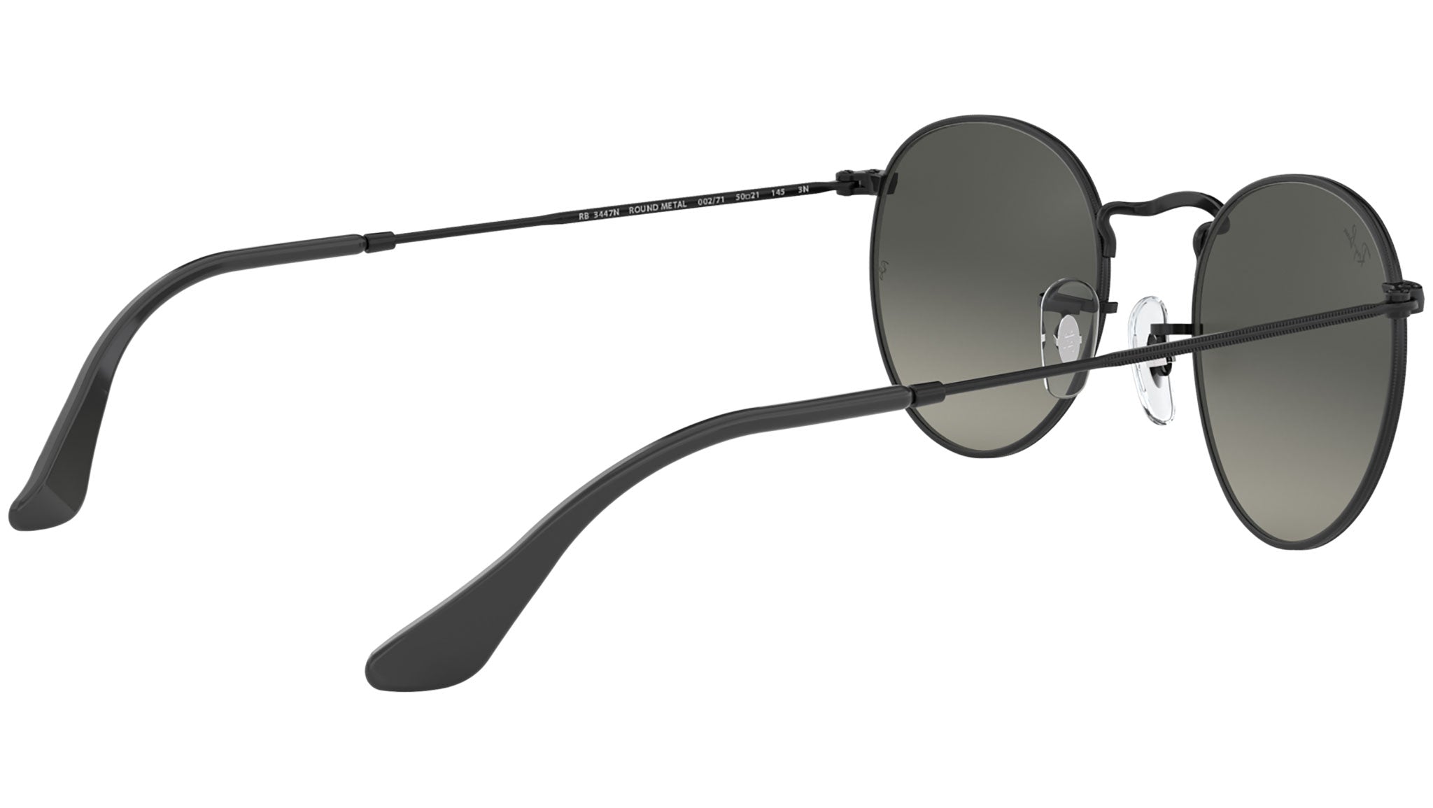 Ray-Ban Round Metal RB3447N 002/71 Black Sunglasses - eye-oo.com