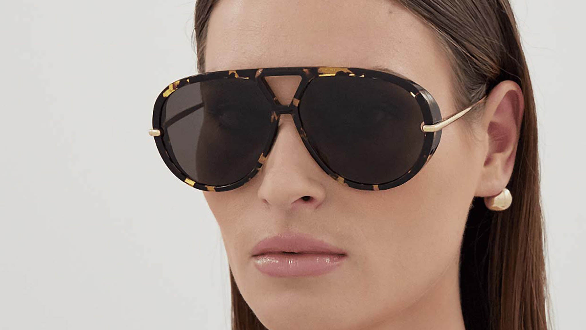 Bottega Veneta BV1273S Sunglasses 005 Shiny Havana - eye-oo.com