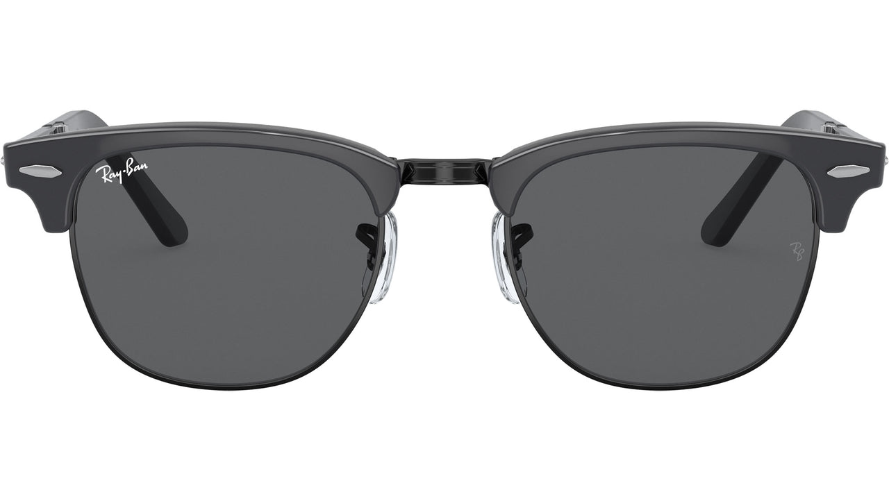 Clubmaster Folding RB2176 1367B1 grey on black