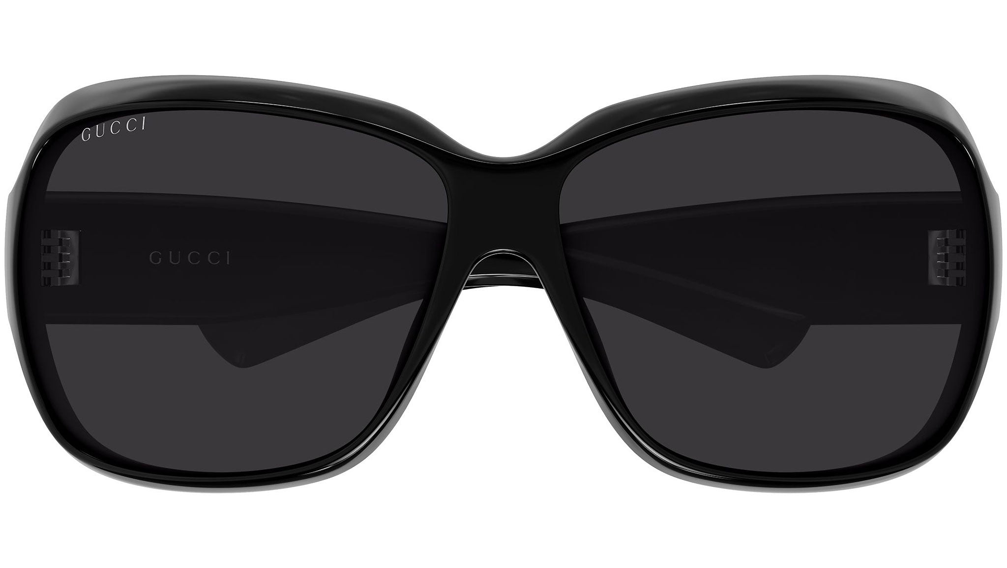 Gucci GG1857S 005 Rectangular Sunglasses Black - eye-oo.com