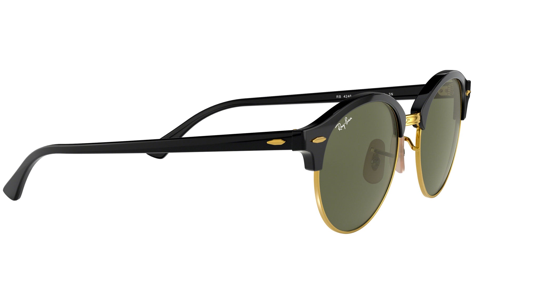 Ray-Ban Clubround Classic Sunglasses Polished Black Unisex 4246 901 51 19 145 3N Ray-Ban RB4246 - Clubround Sunglasses | FramesDirect.com main image 4