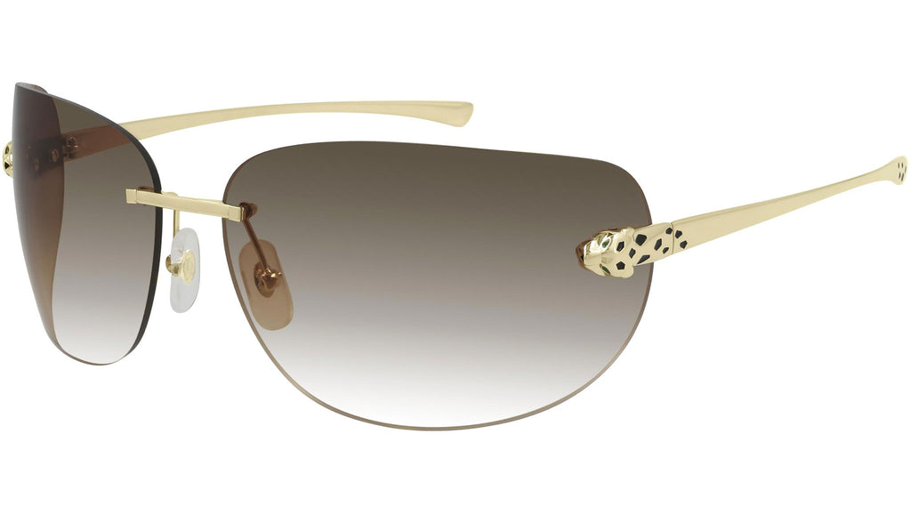 Cartier Brown Lenses Panthere Rimless Frame Sunglasses 110 - Yoogi's Closet