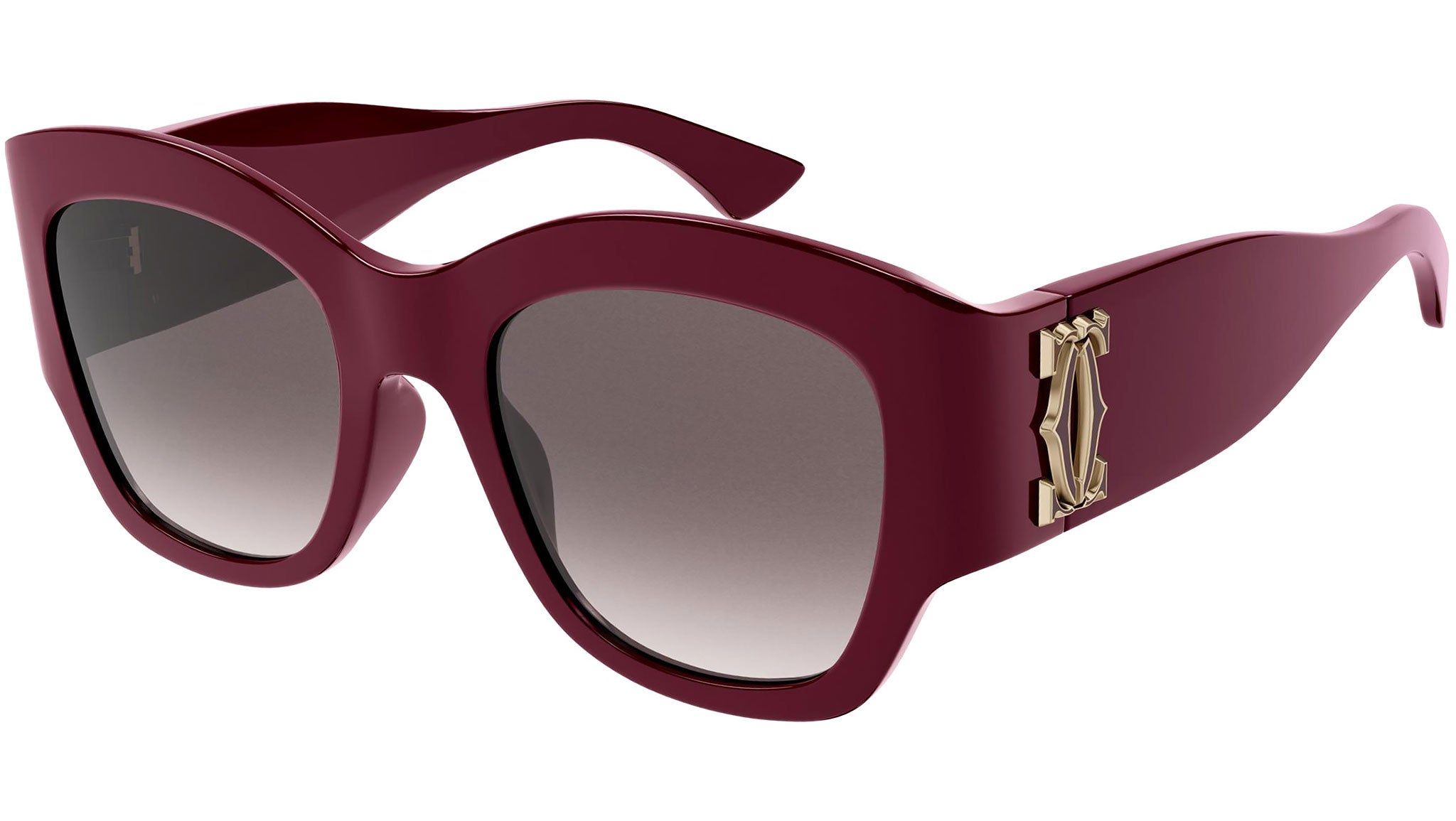 Cartier CT0304S 003 Shiny Burgundy Sunglasses