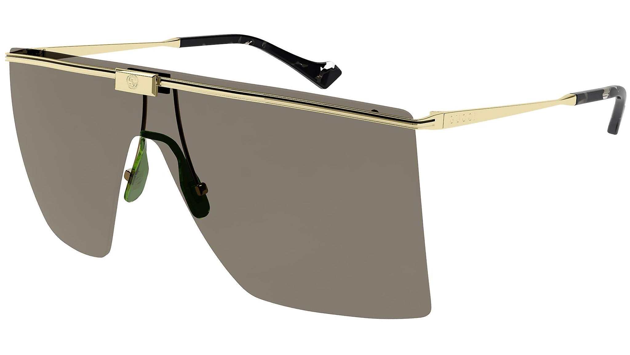 Gucci GG0879S Women's Square Sunglasses, Gold/Grey Gradient at John Lewis &  Partners