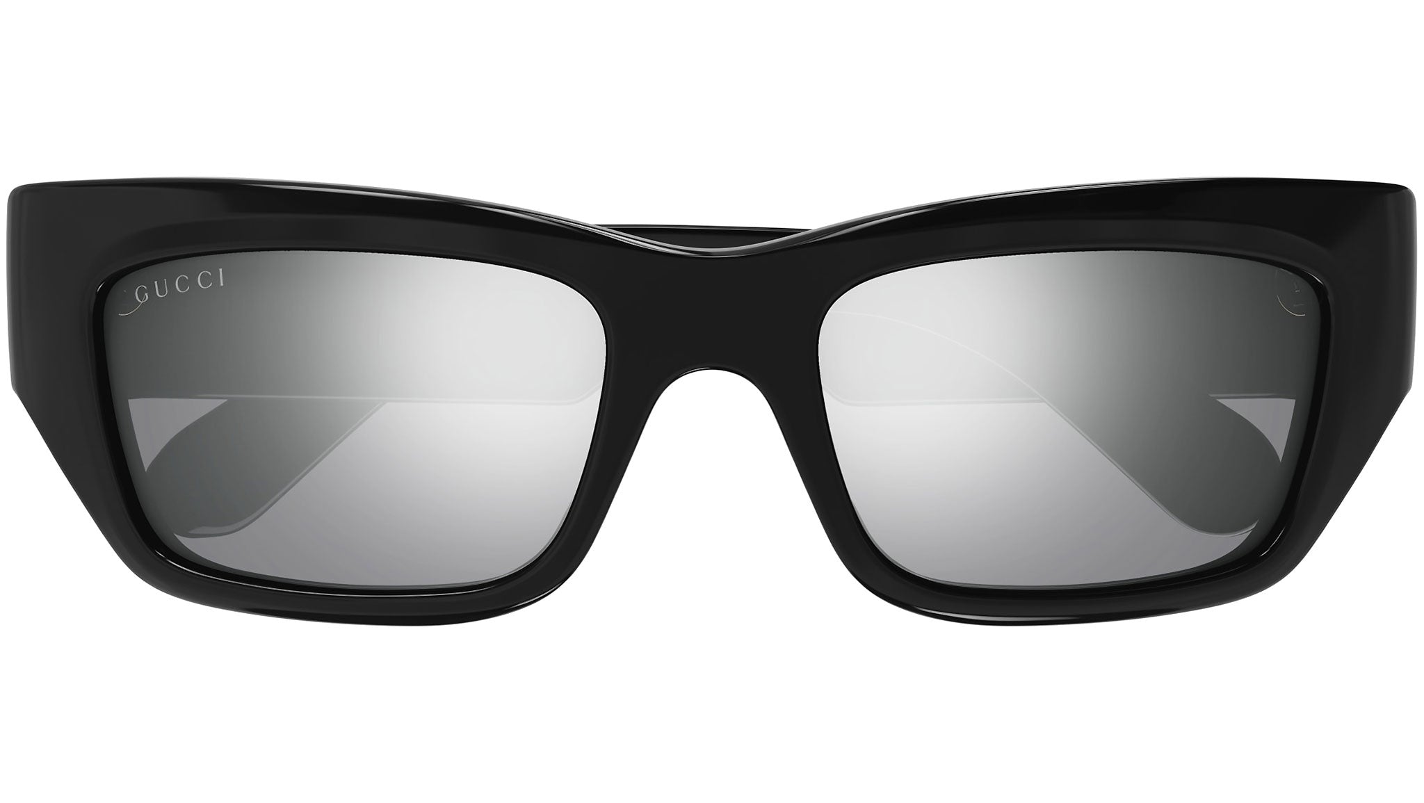 Rectangular-frame sunglasses in dark grey injection | GUCCI® GR