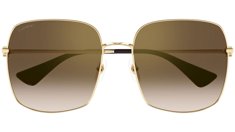 nøje pas bånd Cartier CT0401S 001 Shiny Gold Sunglasses