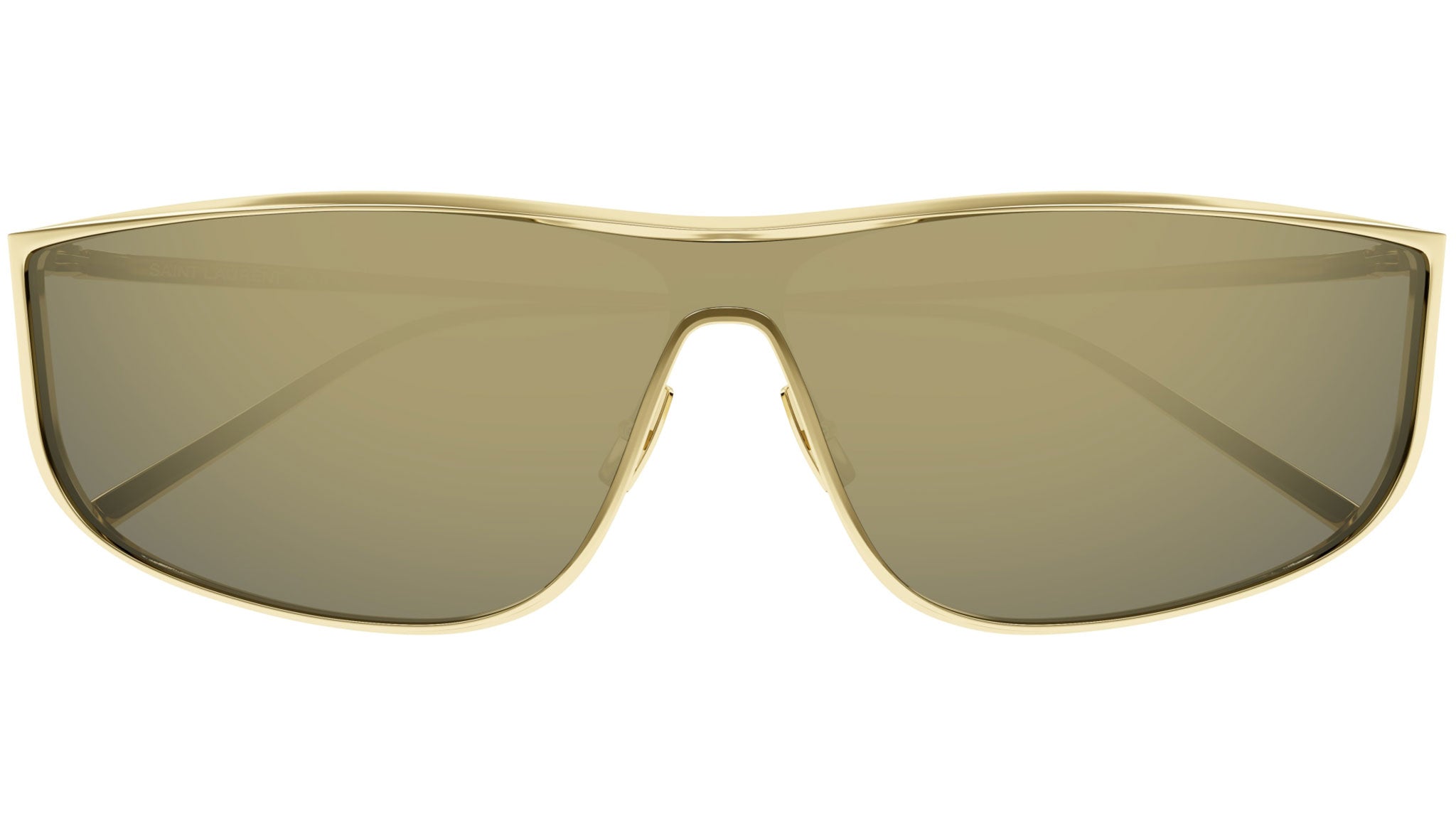 Vintage CHANEL Logo Gold Metal Top Rim Sunglasses