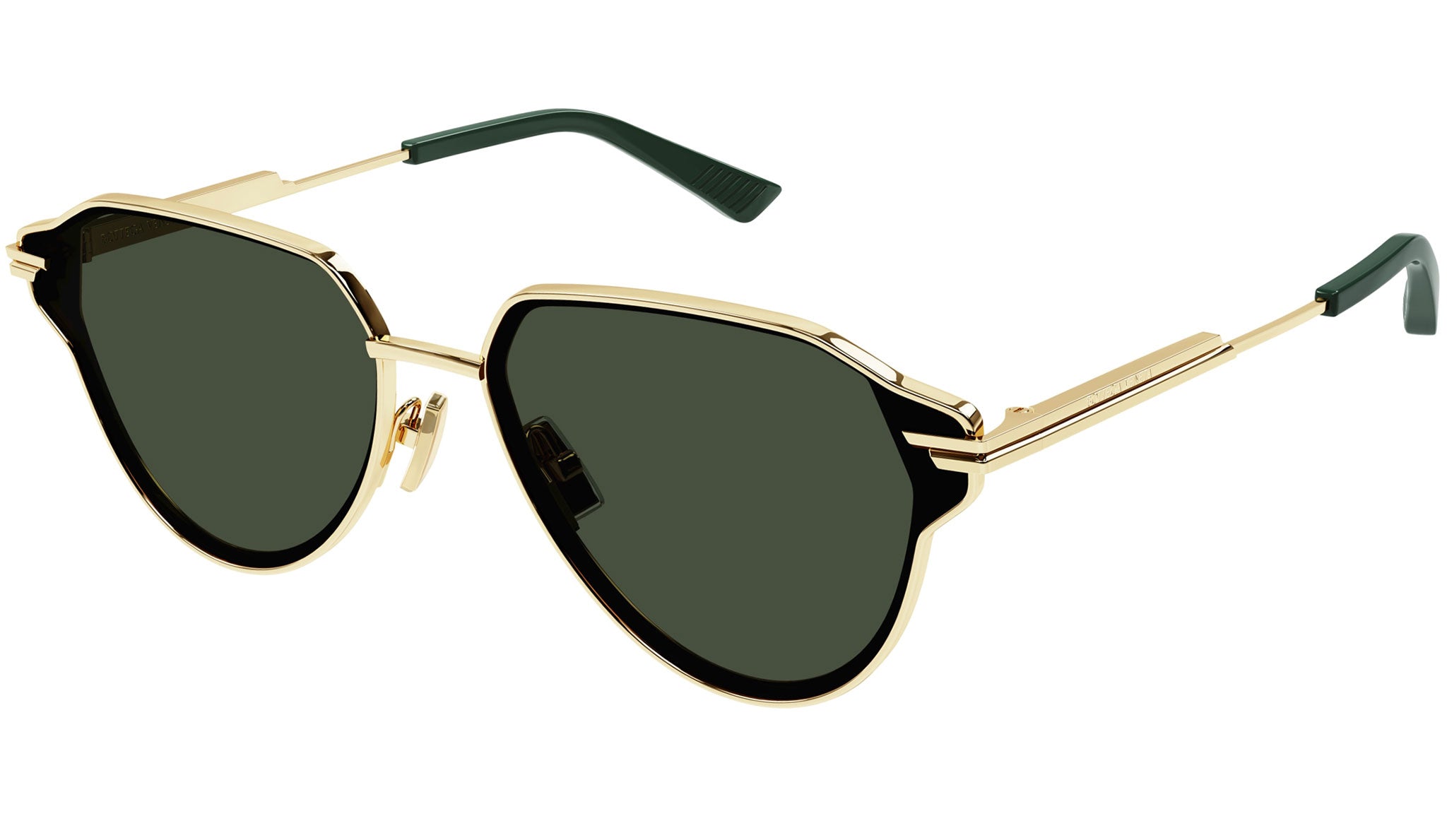 Bottega Veneta BV1212S 003 Shiny Green Sunglasses