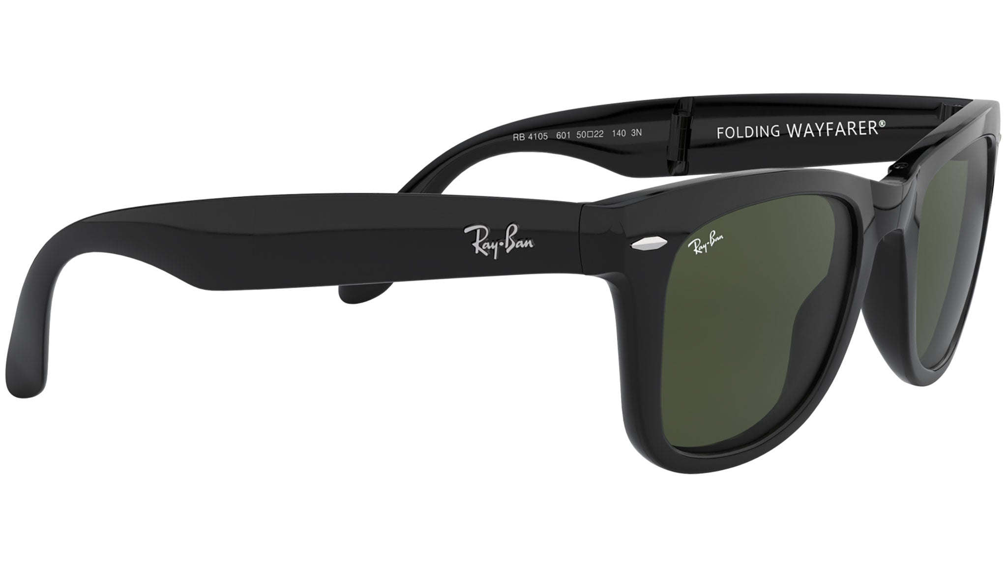 Tilbagebetale Revision uendelig Ray-Ban Folding Wayfarer RB4105 601 Black Sunglasses