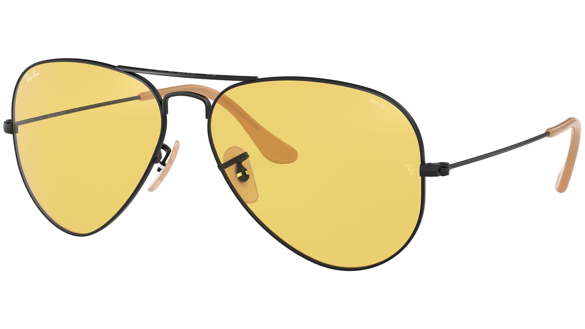 Aviator Washed Evolve RB3025 black and yellow – eye-oo.com