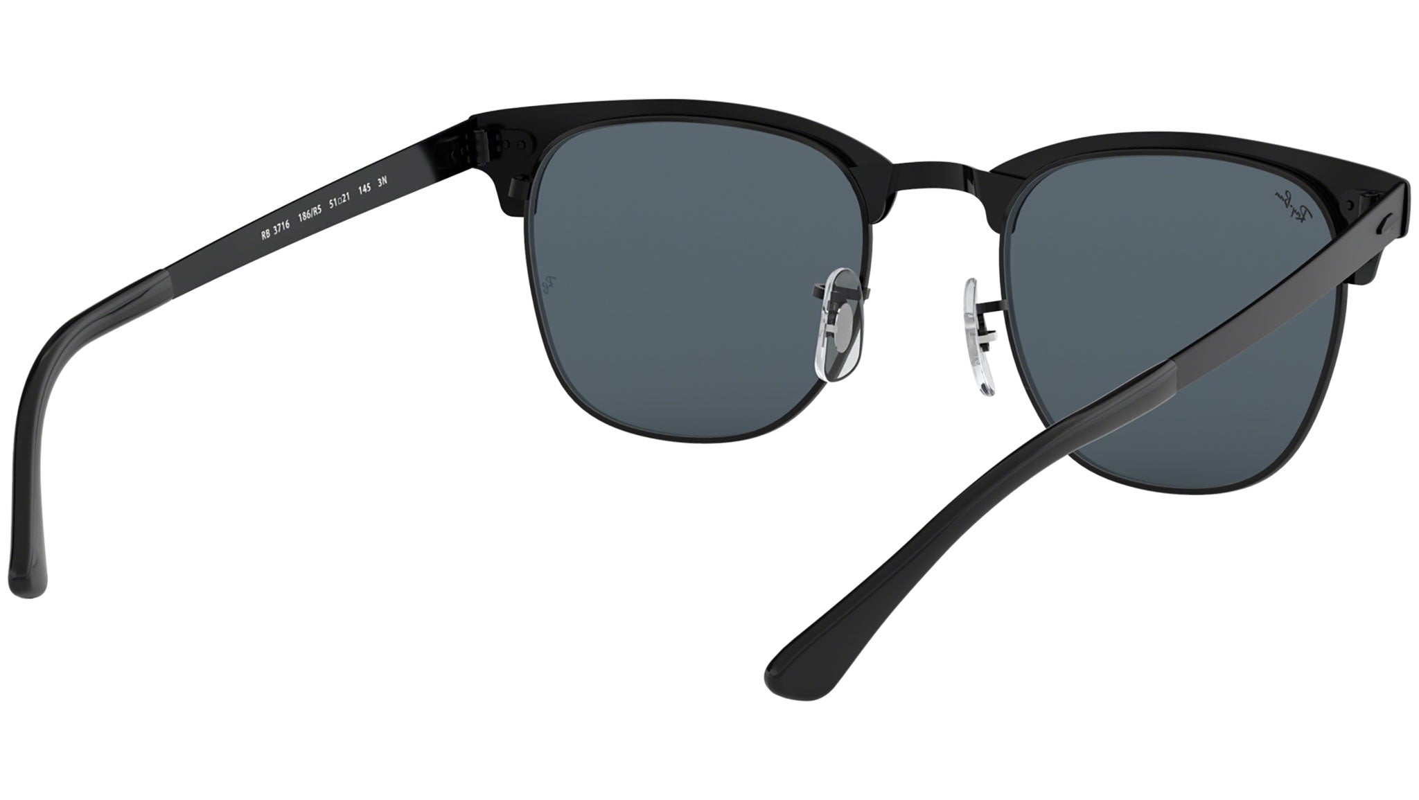 supplere sol bredde Ray-Ban Clubmaster Metal RB3716 186/R5 Black Sunglasses